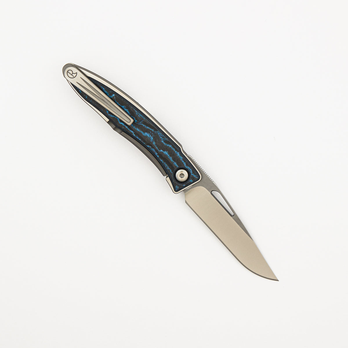 Mnandi - Ocean Blue CarboTi Inlay - CPM MagnaCut Blade