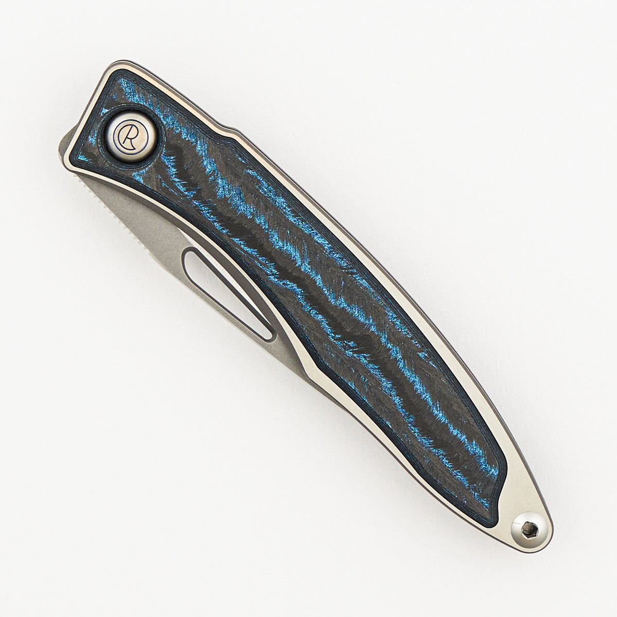 Mnandi - Ocean Blue CarboTi Inlay - CPM MagnaCut Blade