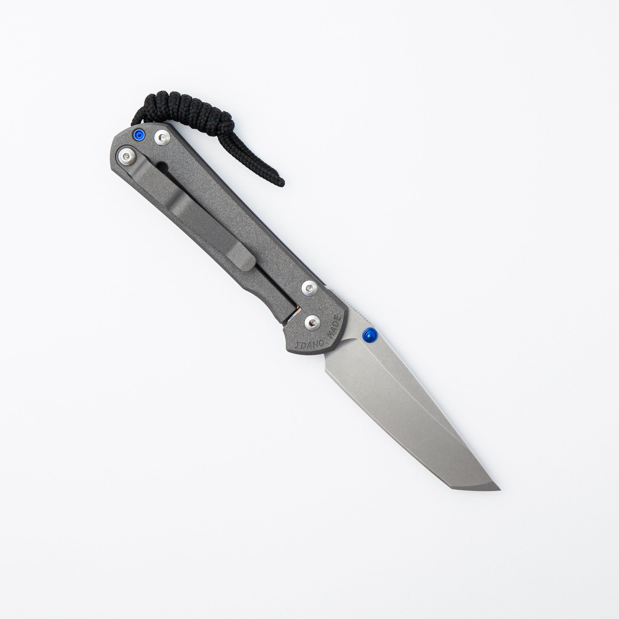 Small Sebenza 31 - Tanto CPM MagnaCut Blade - Blue Double Thumb Lugs