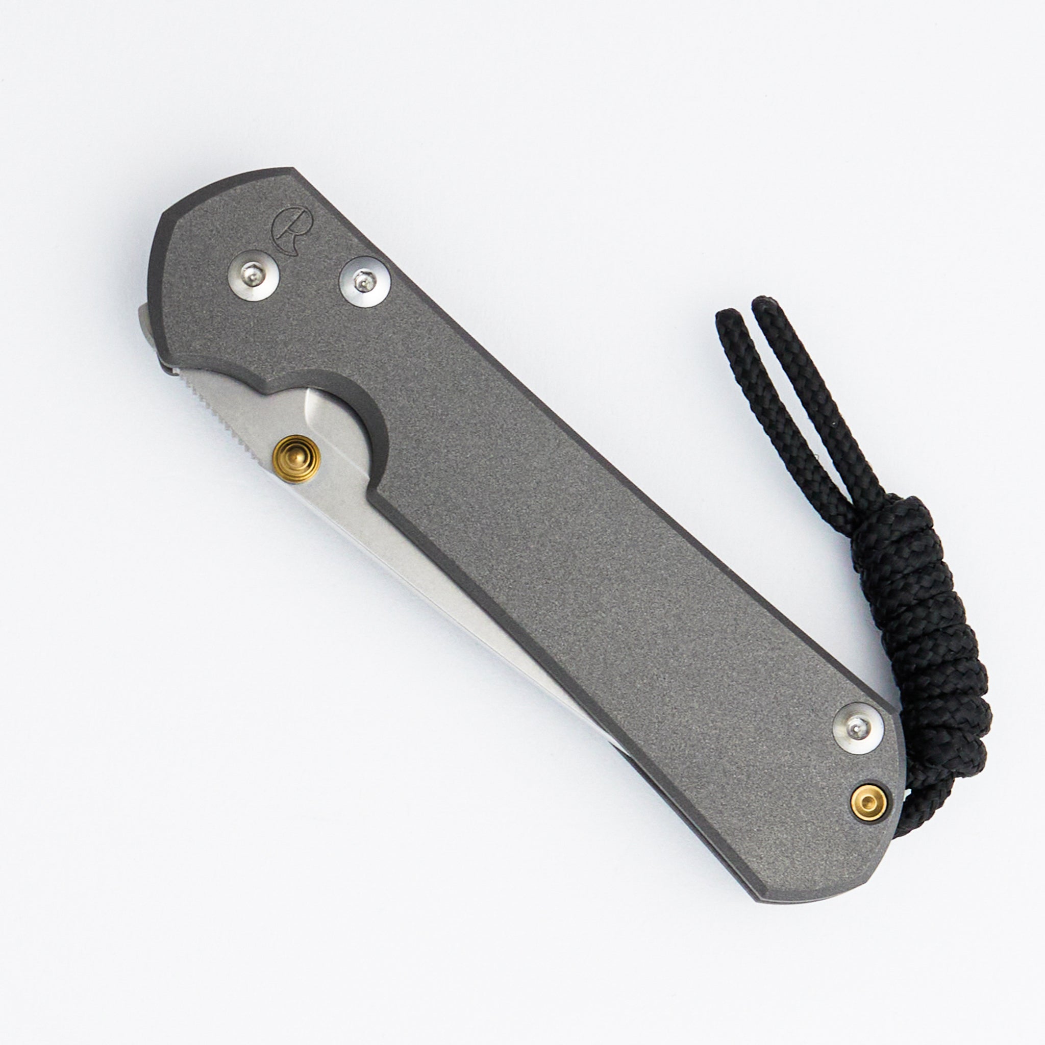 Small Sebenza 31 - Tanto CPM MagnaCut Blade - Gold Double Thumb Lugs