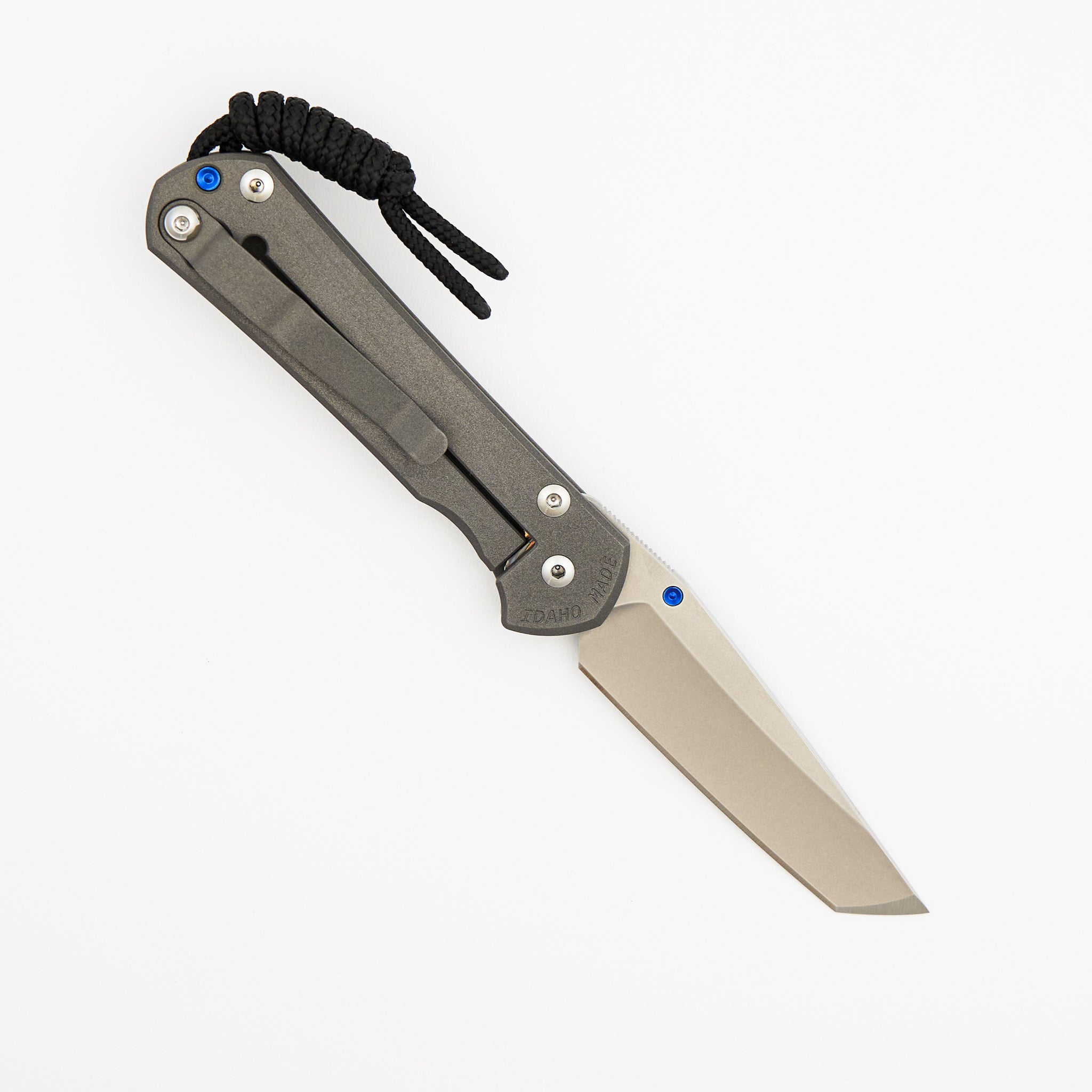 Small Sebenza 31 - Tanto CPM MagnaCut Blade - Blue Single Thumb Lug