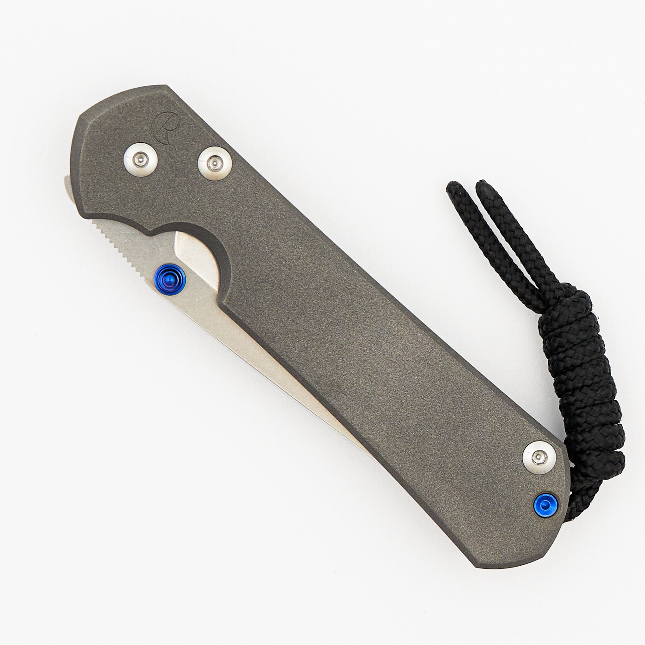 Small Sebenza 31 - Tanto CPM MagnaCut Blade - Blue Single Thumb Lug