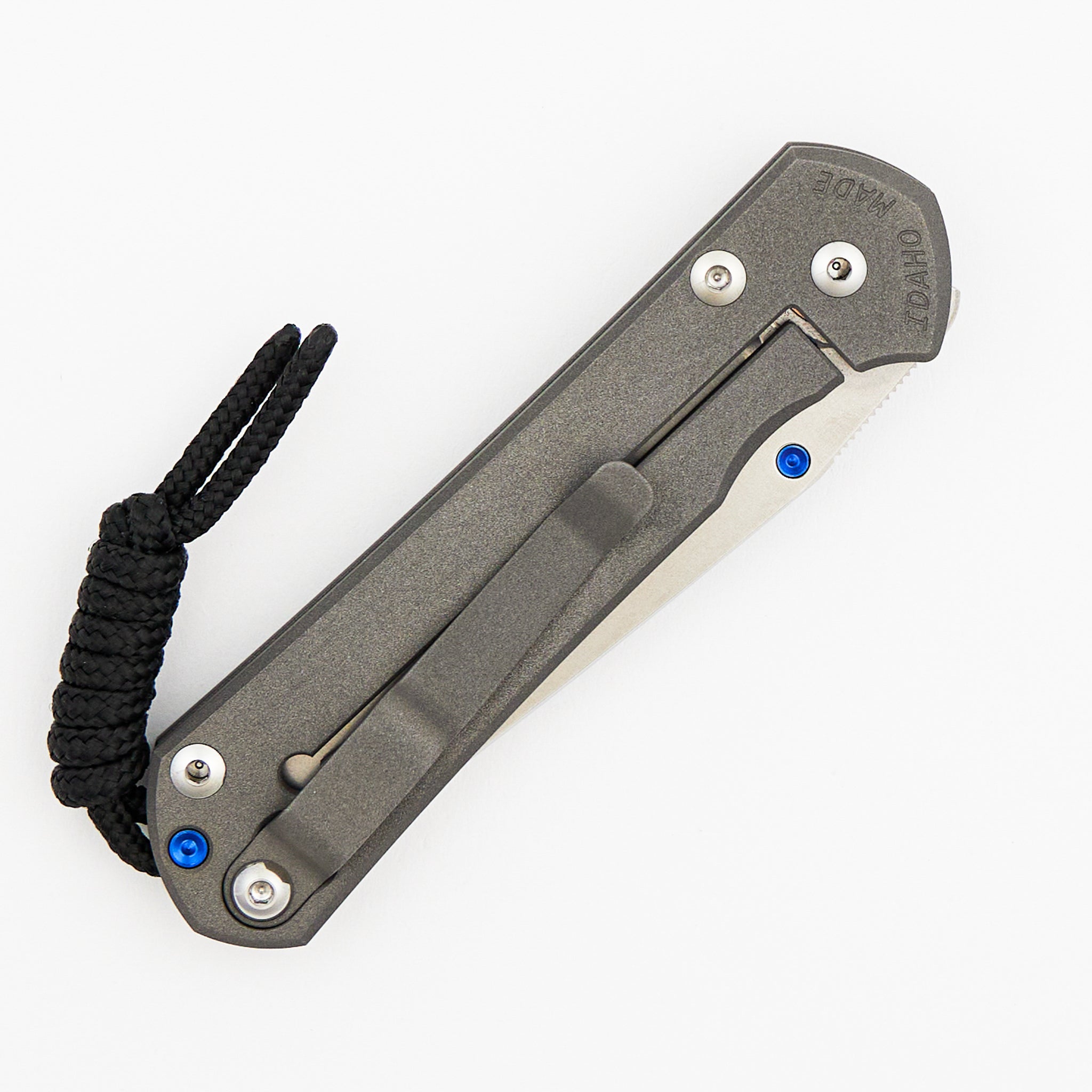 Small Sebenza 31 - Tanto CPM MagnaCut Blade - Blue Single Thumb Lug