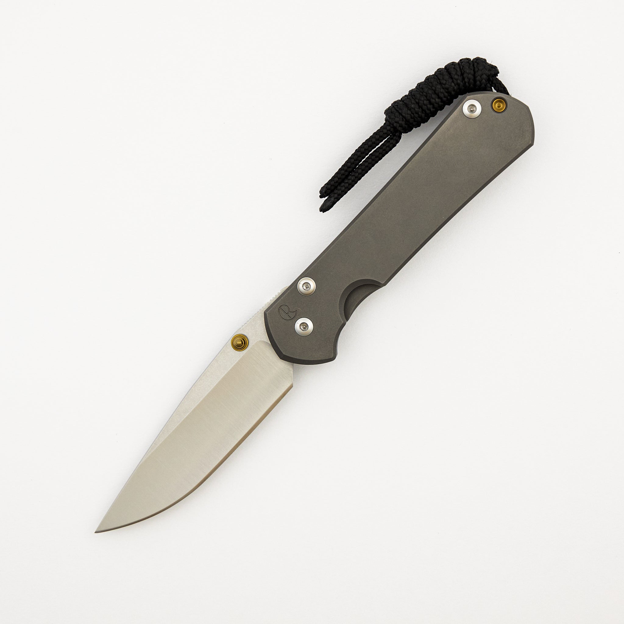 Small Sebenza 31 - Drop Point Polished CPM MagnaCut Blade - Glass Blasted - MIM Clip - Gold Single Lug