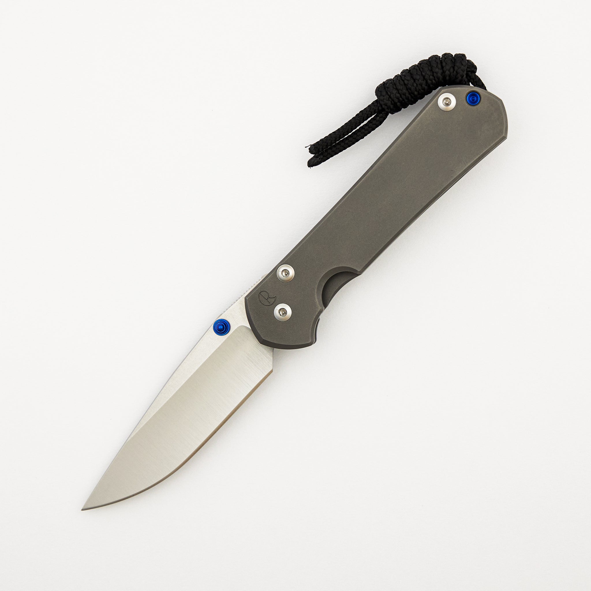Small Sebenza 31 - Drop Point Polished CPM MagnaCut Blade - Glass Blasted - Blue Single Lug