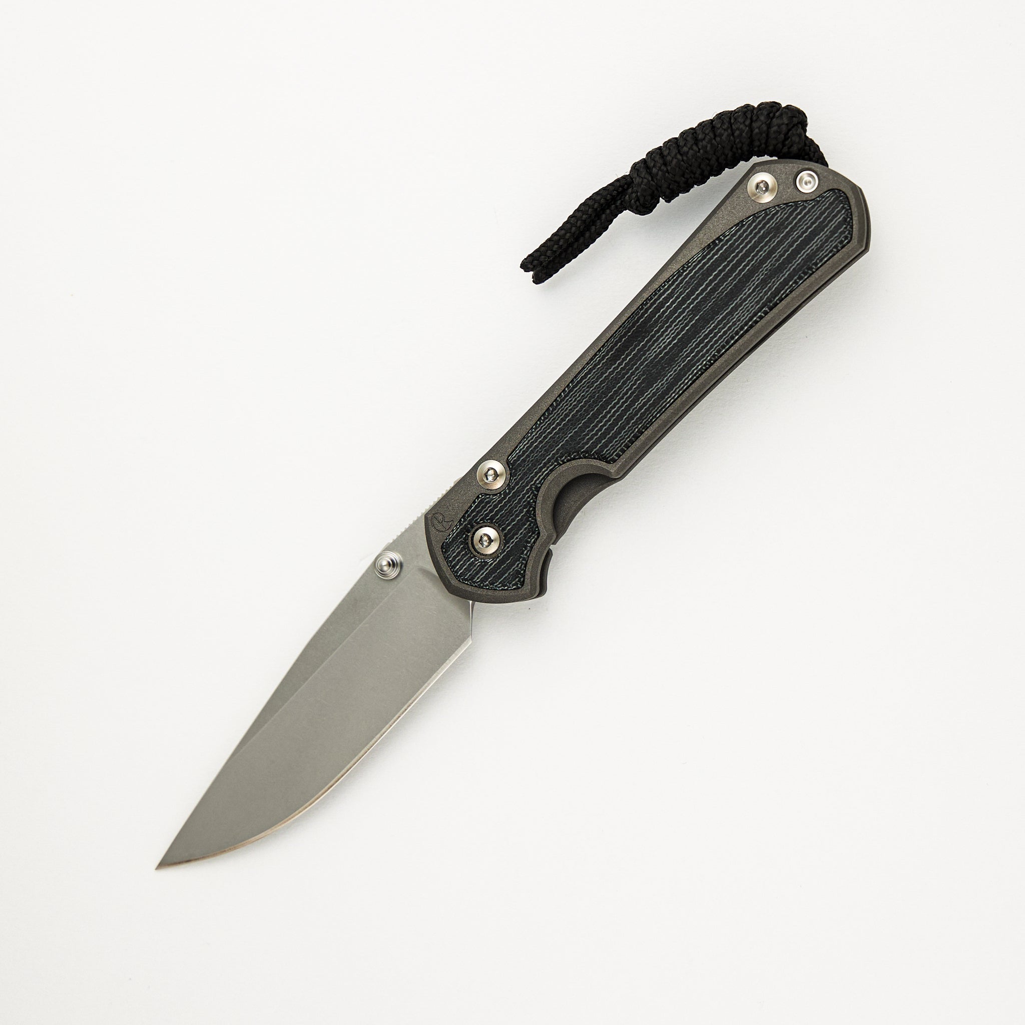 Chris Reeve Small Sebenza 31 - Drop Point CPM MagnaCut Blade - Black Canvas Micarta Inlays - Silver Double Thumb Lugs