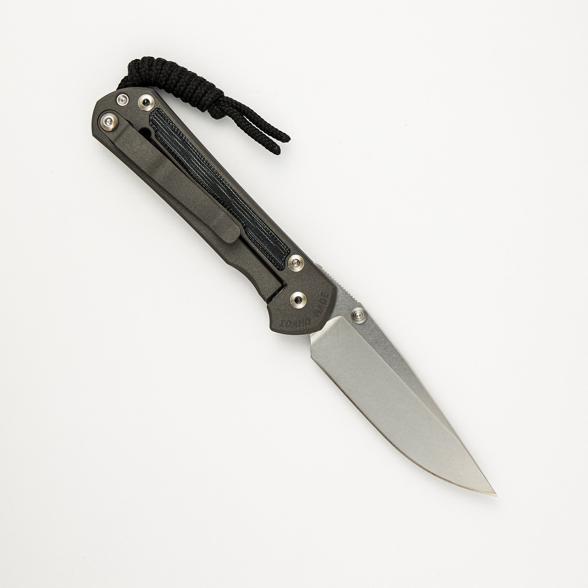 Chris Reeve Small Sebenza 31 - Drop Point CPM MagnaCut Blade - Black Canvas Micarta Inlays - Silver Double Thumb Lugs