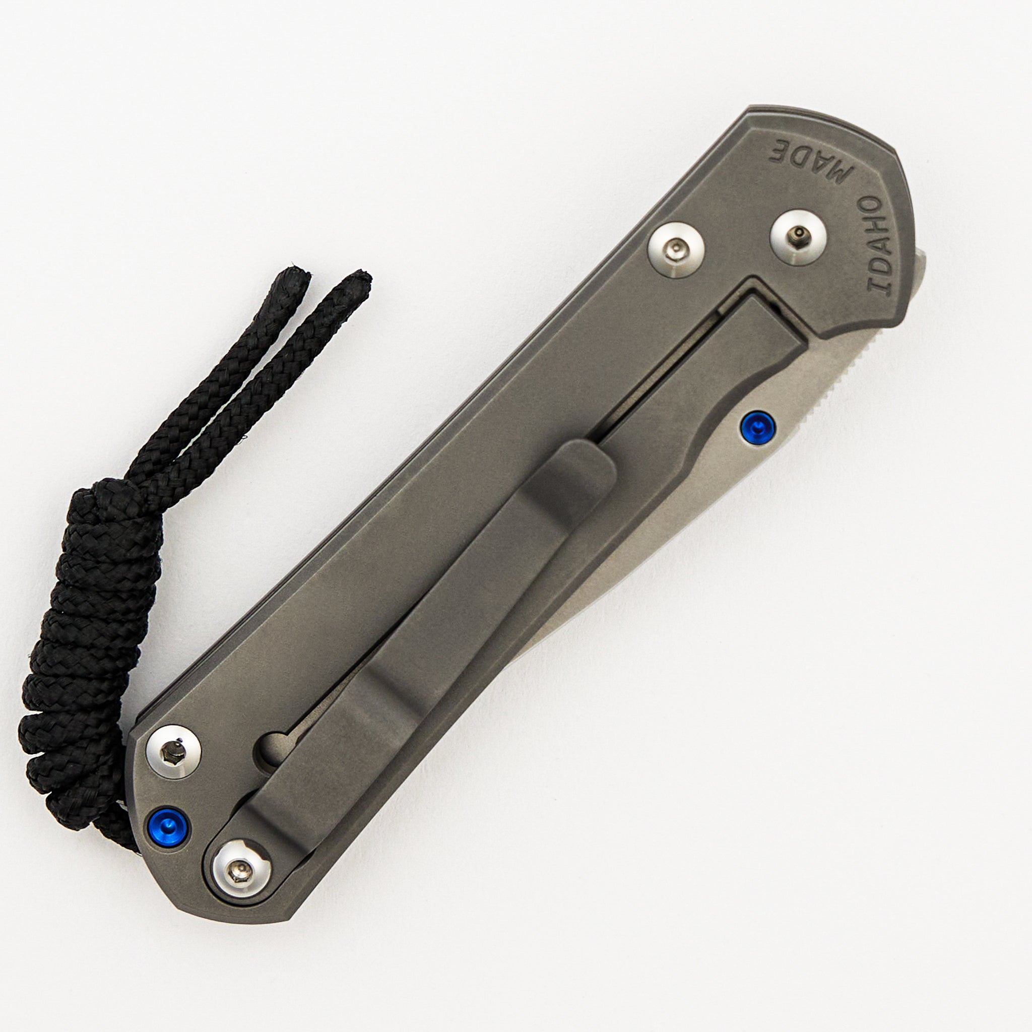 Small Sebenza 31 - Drop Point CPM MagnaCut Blade - Glass Blasted - Blue Single Thumb Lug