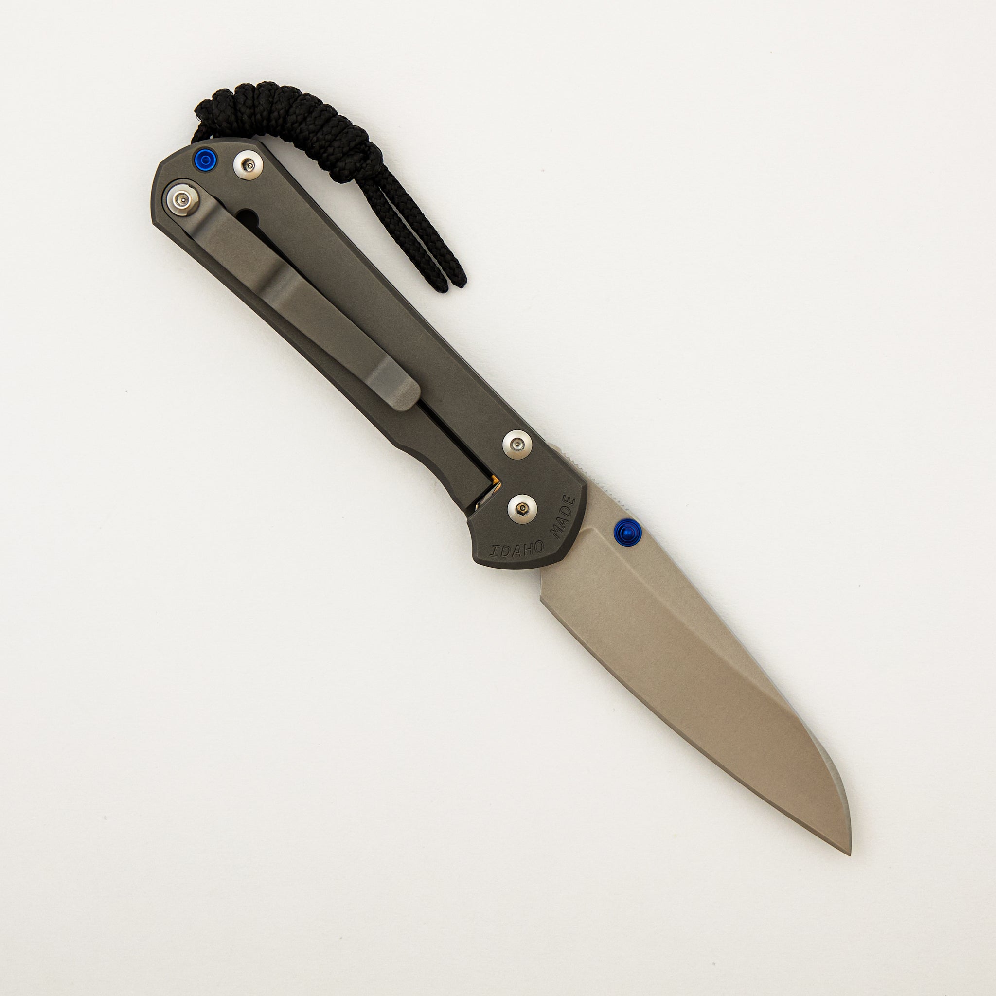 Small Sebenza 31 - Insingo CPM MagnaCut Blade - Glass Blasted - Blue Double Lugs