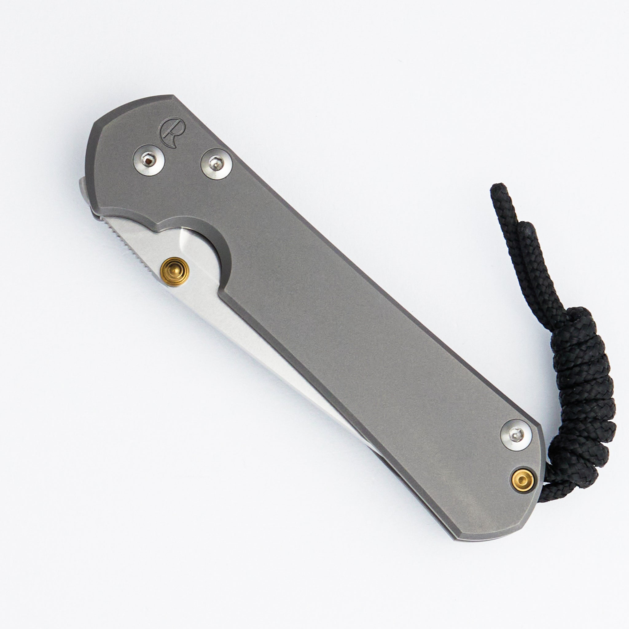 Small Sebenza 31 - Tanto CPM MagnaCut Blade - Glass Blasted - Gold Single Thumb Lug