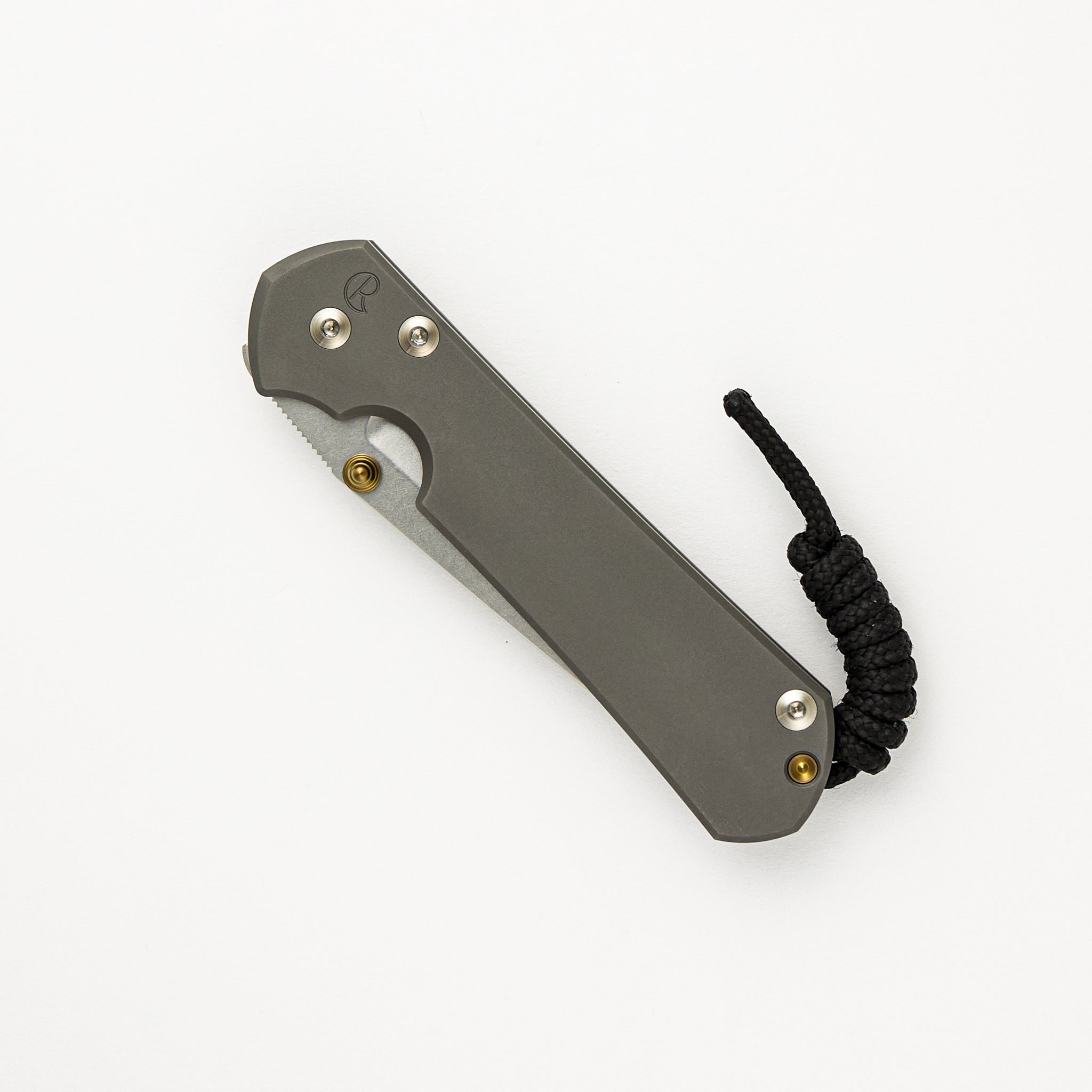 Chris Reeve Small Sebenza 31 - Tanto CPM MagnaCut Blade - Glass Blasted - Gold Double Lugs