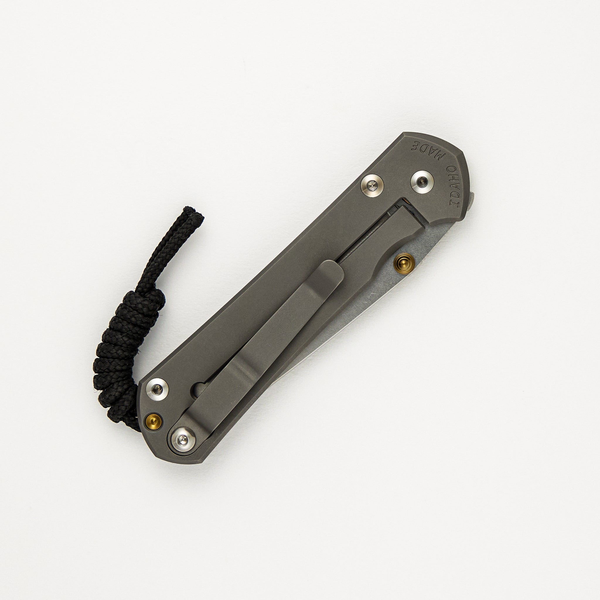 Chris Reeve Small Sebenza 31 - Tanto CPM MagnaCut Blade - Glass Blasted - Gold Double Lugs