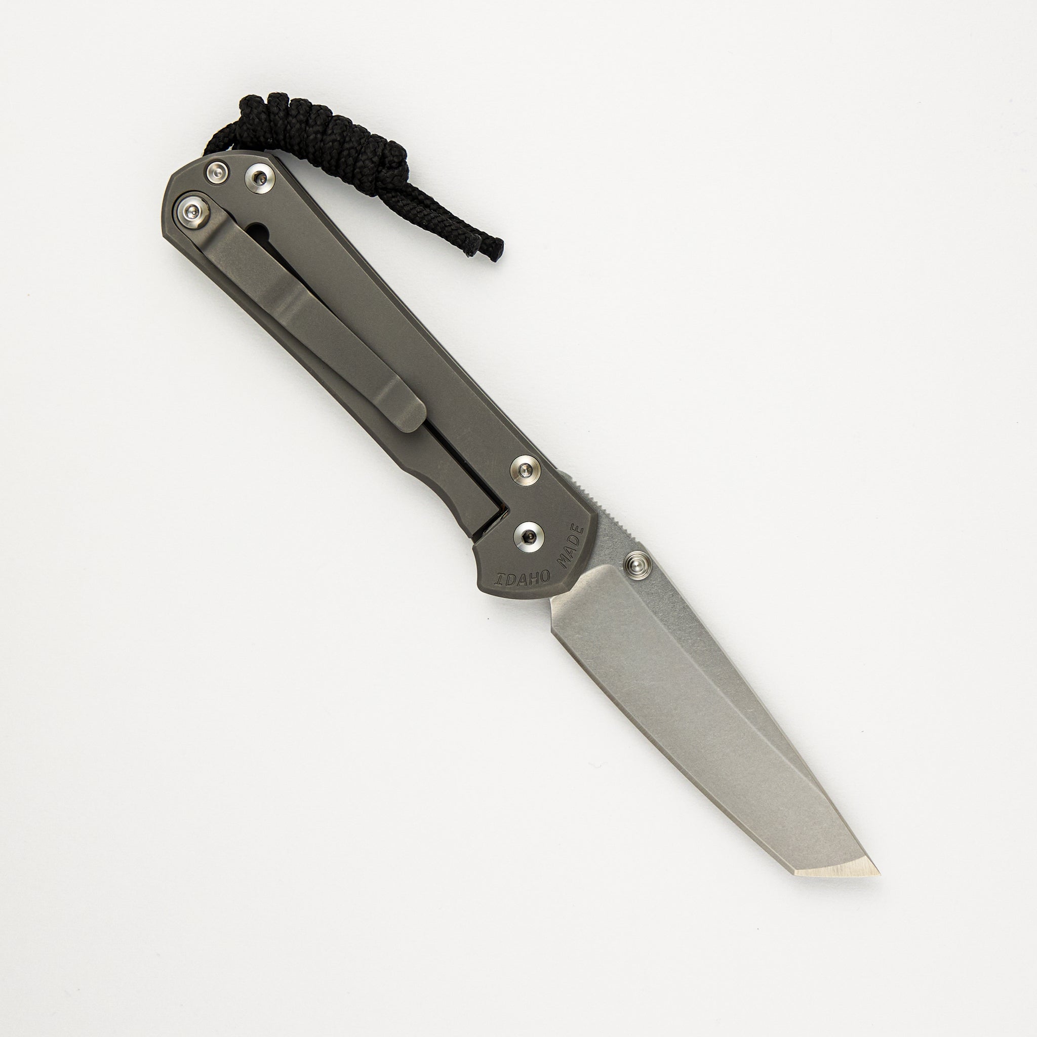 Small Sebenza 31 - Tanto CPM MagnaCut Blade - Glass Blasted - Silver Double Lugs