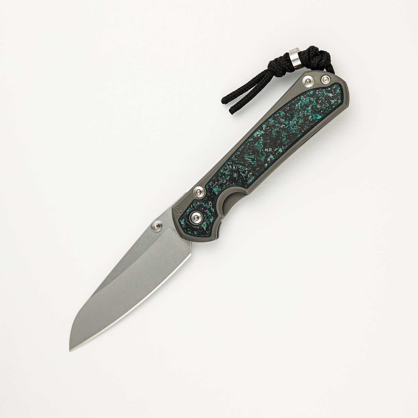 R1 Invitational - Chris Reeve Small Sebenza 31 - Teal Magnetic CarboTi Inlays - Insingo CPM MagnaCut Blade - Silver Double Thumb Lugs