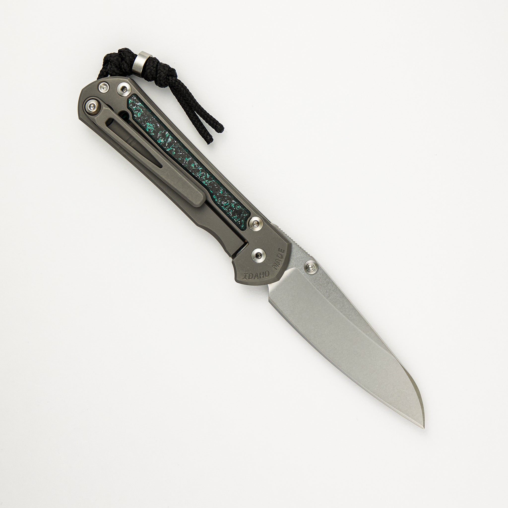 R1 Invitational - Chris Reeve Small Sebenza 31 - Teal Magnetic CarboTi Inlays - Insingo CPM MagnaCut Blade - Silver Double Thumb Lugs