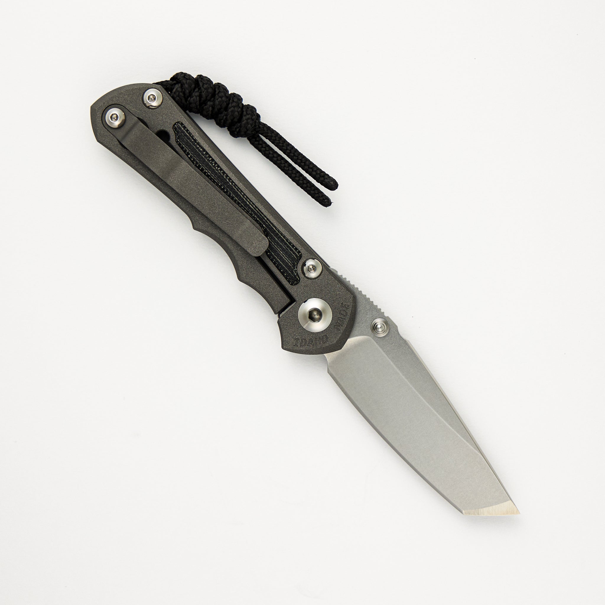 Small Inkosi - Black Canvas Micarta Inlays - Tanto CPM MagnaCut Blade