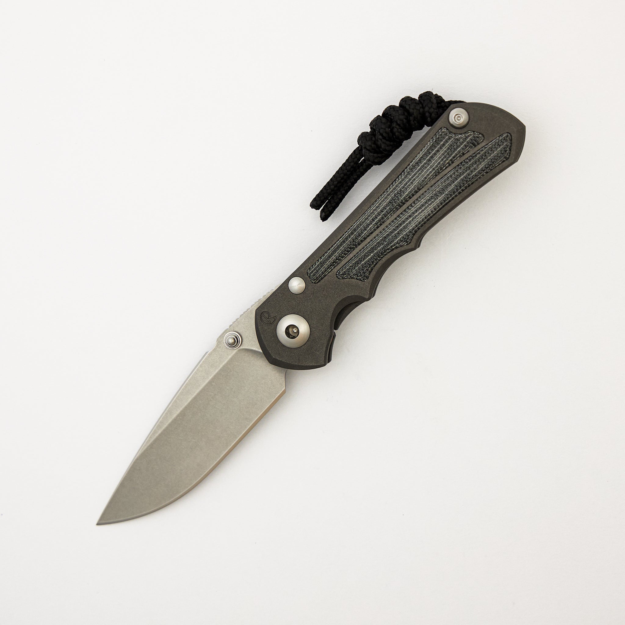 Small Inkosi - Black Canvas Micarta Inlays - Drop Point CPM S45VN Blade