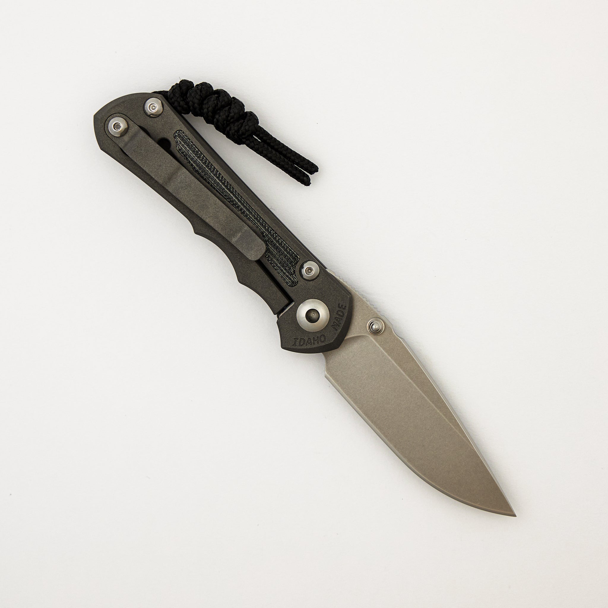Small Inkosi - Black Canvas Micarta Inlays - Drop Point CPM S45VN Blade