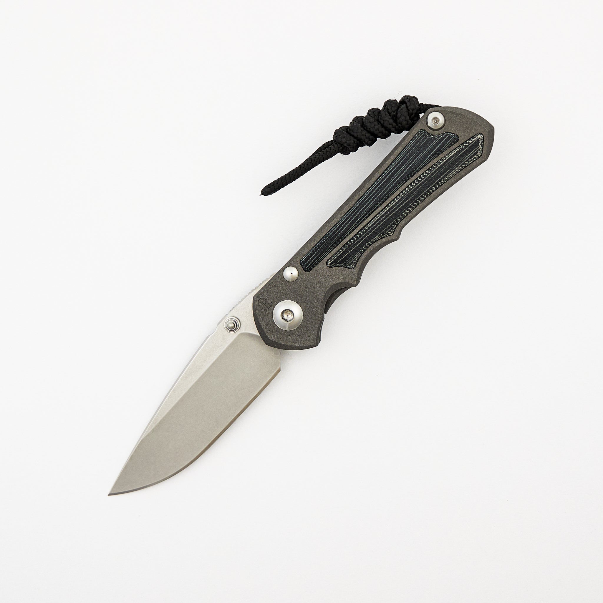 Small Inkosi - Black Canvas Micarta Inlays - Drop Point CPM MagnaCut Blade