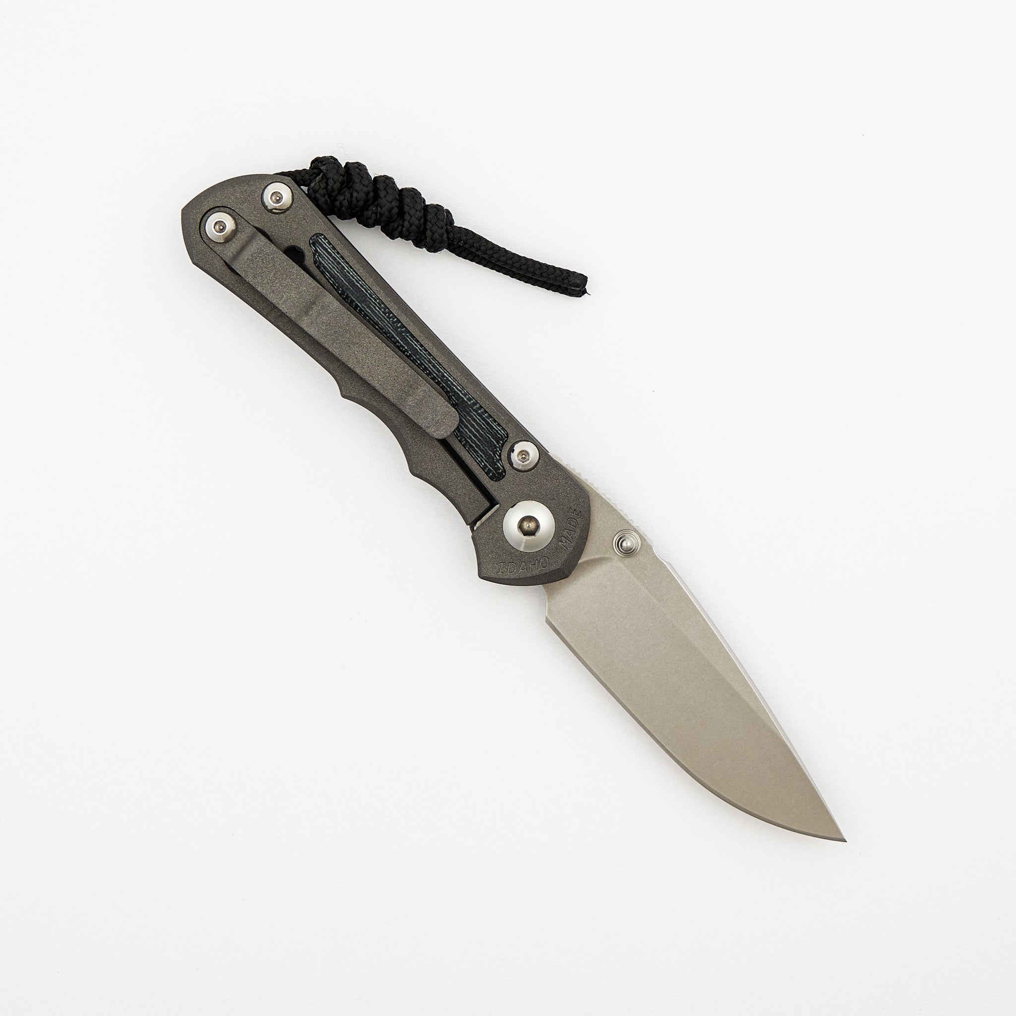 Small Inkosi - Black Canvas Micarta Inlays - Drop Point CPM MagnaCut Blade