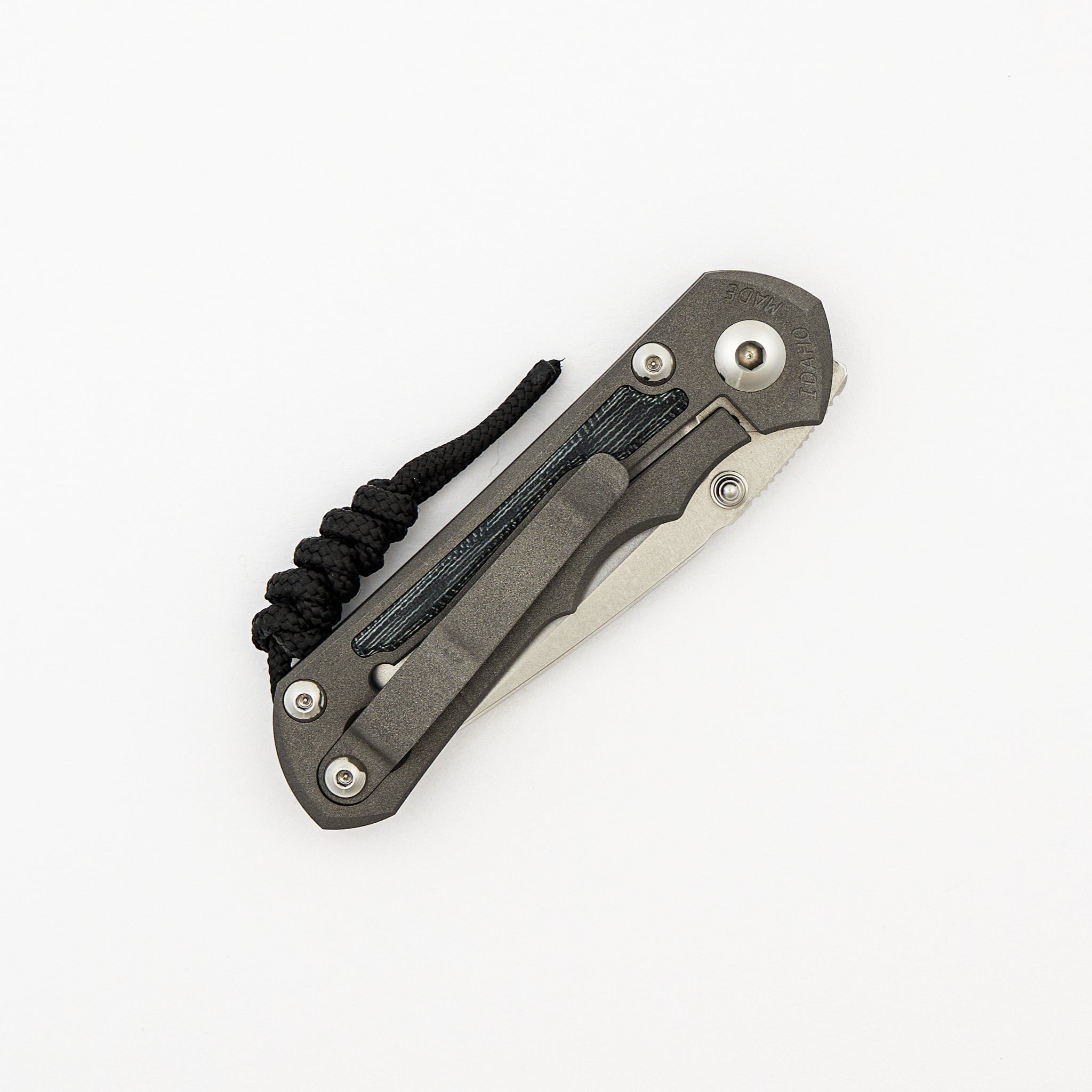 Small Inkosi - Black Canvas Micarta Inlays - Drop Point CPM MagnaCut Blade