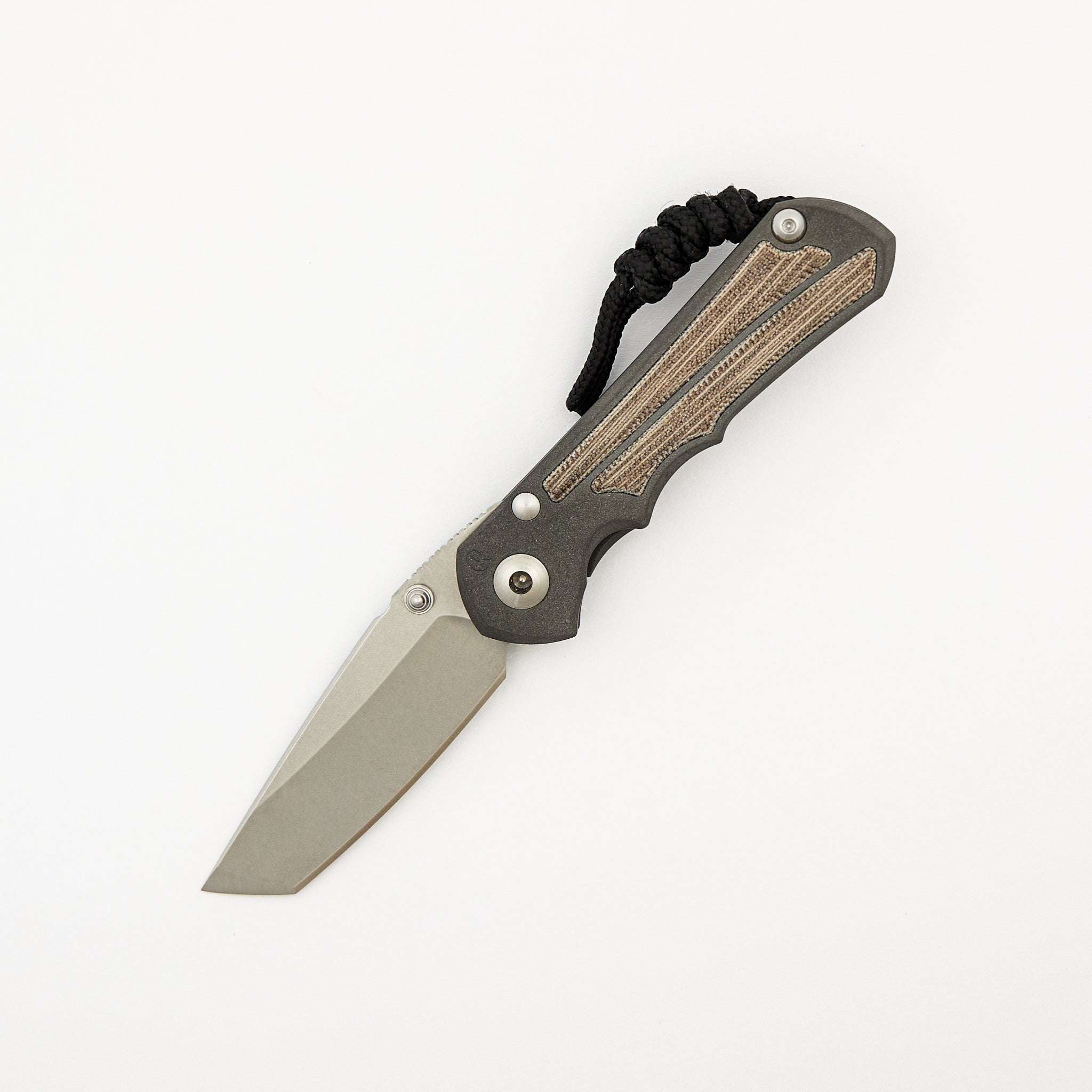 Small Inkosi - Natural Canvas Micarta Inlays - Tanto CPM S45VN Blade