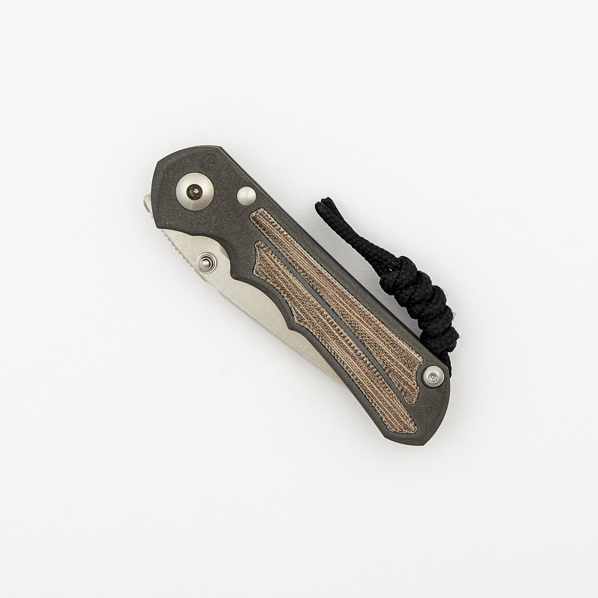 Small Inkosi - Natural Canvas Micarta Inlays - Tanto CPM S45VN Blade