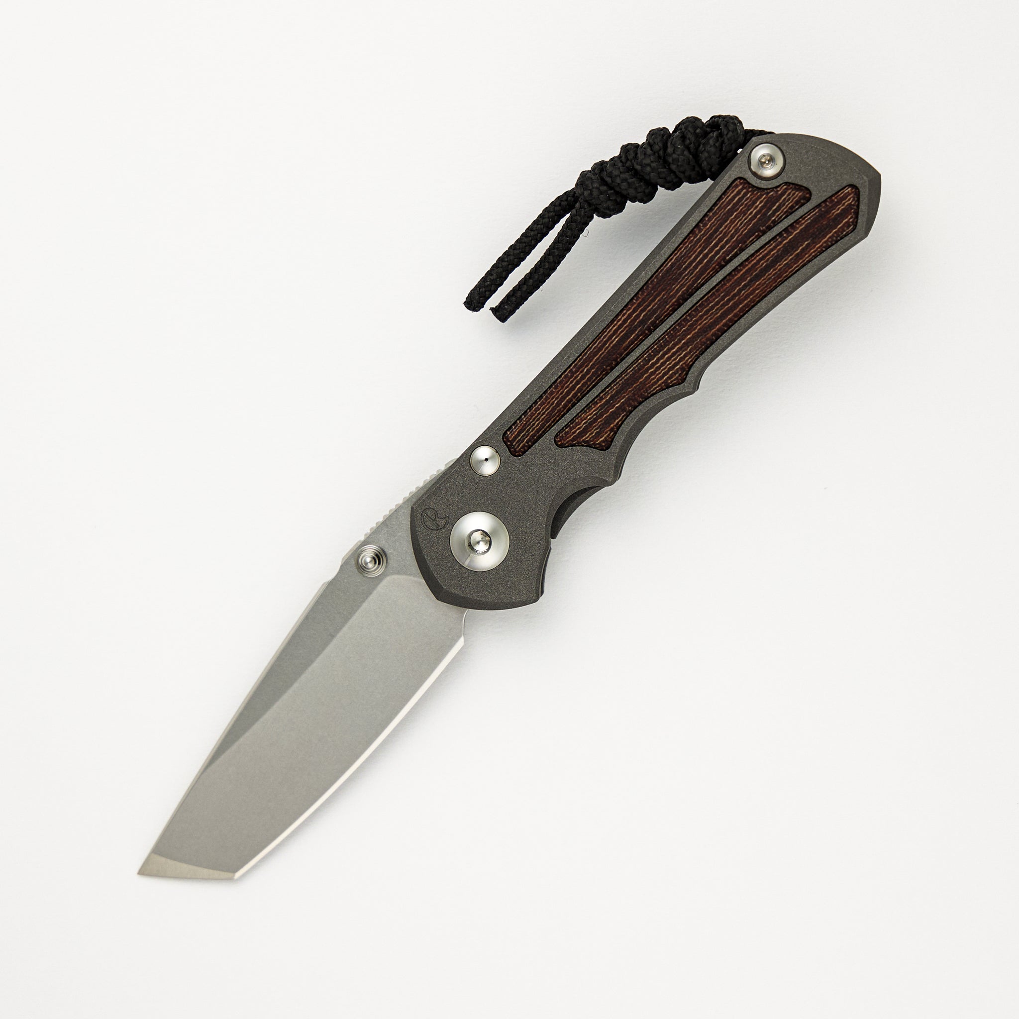 Small Inkosi - Natural Canvas Micarta Inlays - Tanto CPM MagnaCut Blade