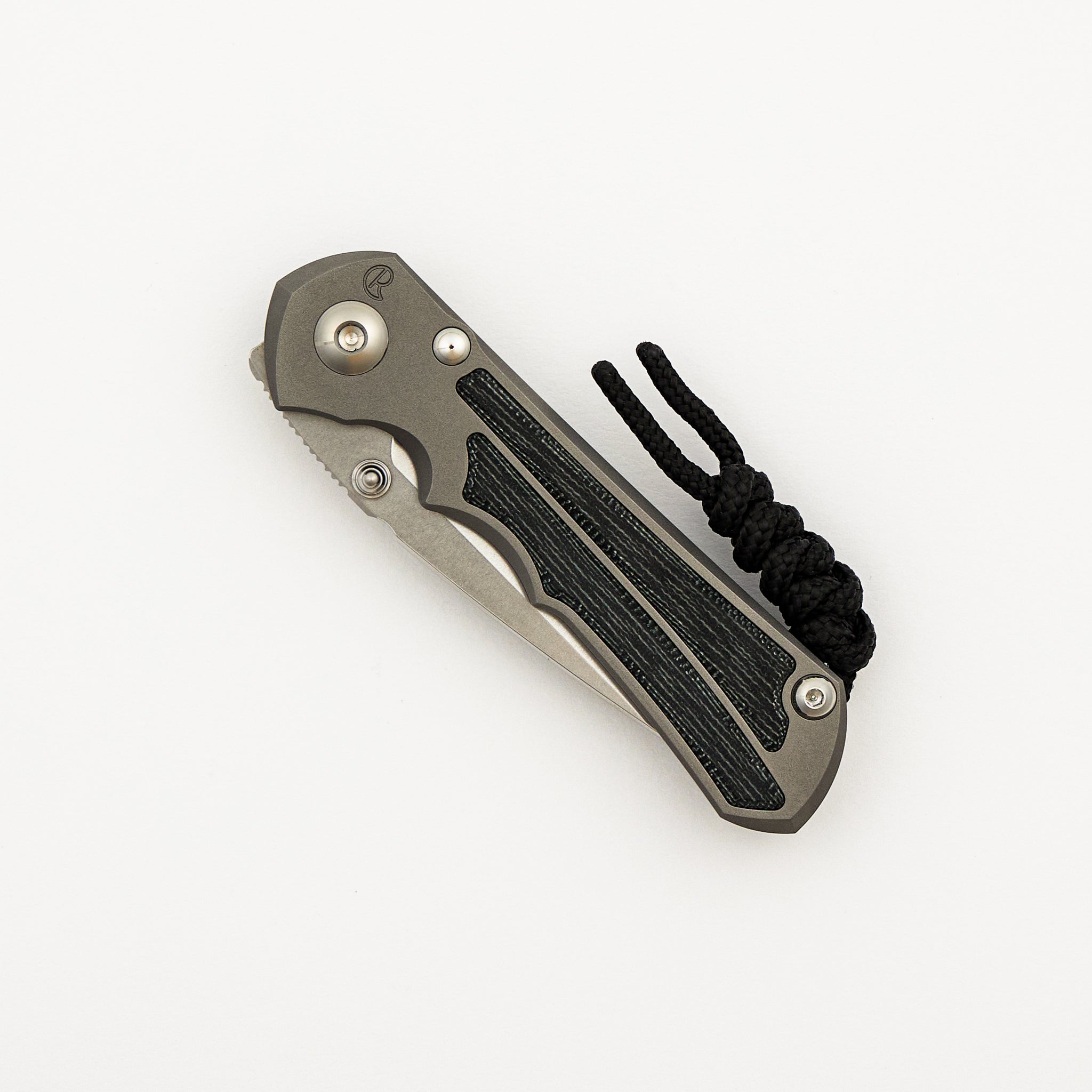 Small Inkosi - Black Canvas Micarta Inlay - Drop Point CPM MagnaCut Blade - Glass Blasted