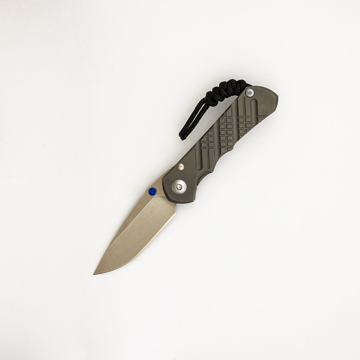 Small Inkosi Crosshatch - Drop Point CPM MagnaCut Blade - Glass Blasted