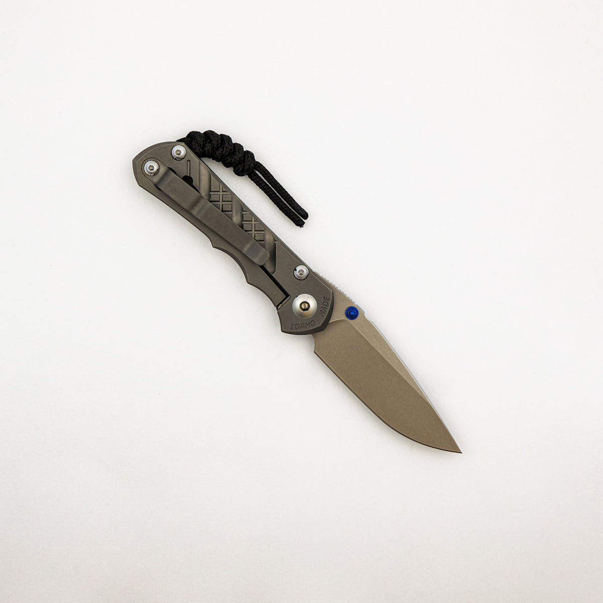 Small Inkosi Crosshatch - Drop Point CPM MagnaCut Blade - Glass Blasted