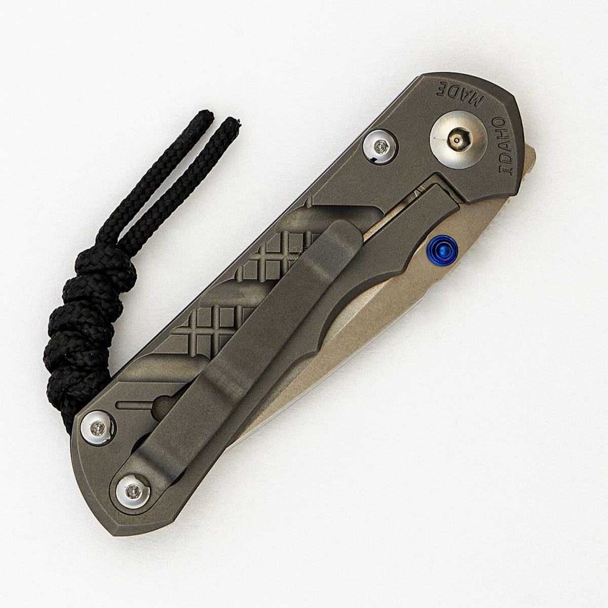 Small Inkosi Crosshatch - Drop Point CPM MagnaCut Blade - Glass Blasted