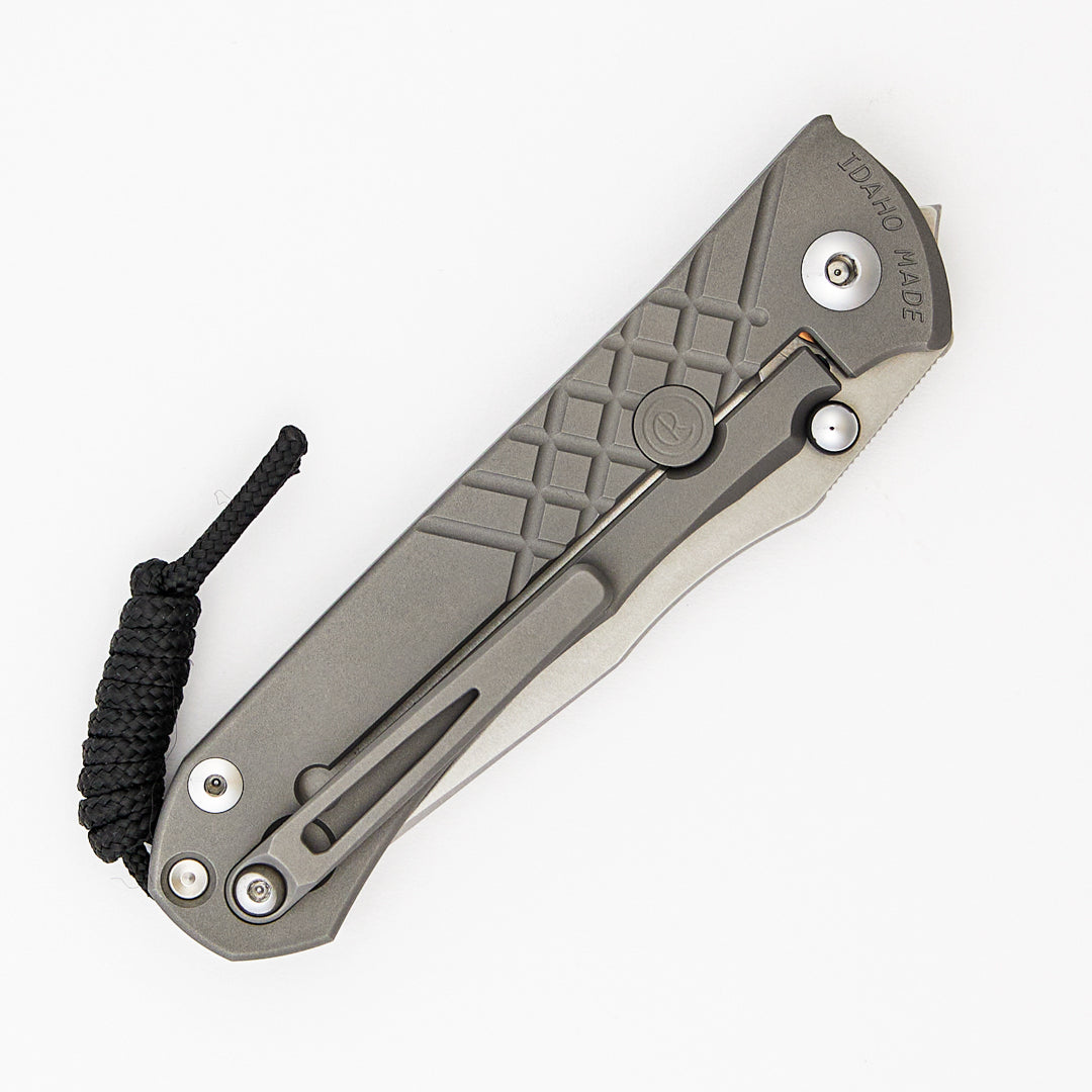 Umnumzaan - Tanto CPM MagnaCut Blade - Glass Blasted - MIM Clip - Titanium Handle