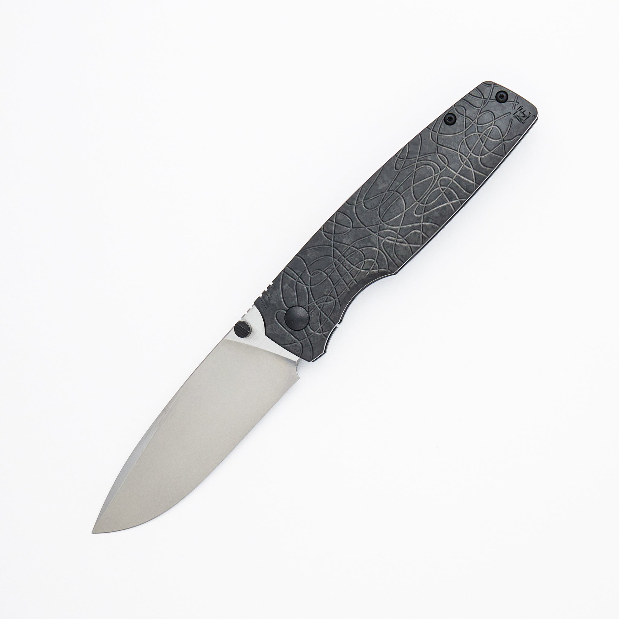 Lex - M398 Blade - Maze Black CrystalTi Handle Handle (Mike Kulygin Design)