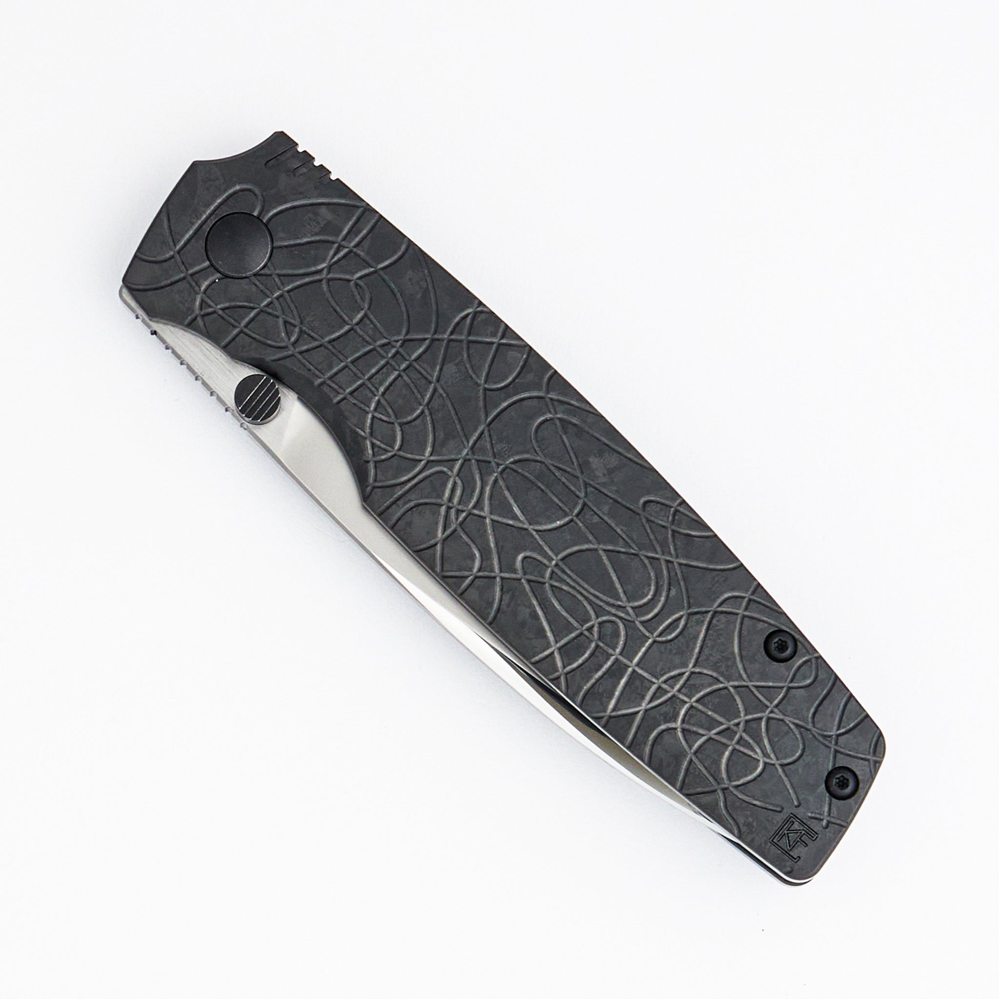Lex - M398 Blade - Maze Black CrystalTi Handle Handle (Mike Kulygin Design)
