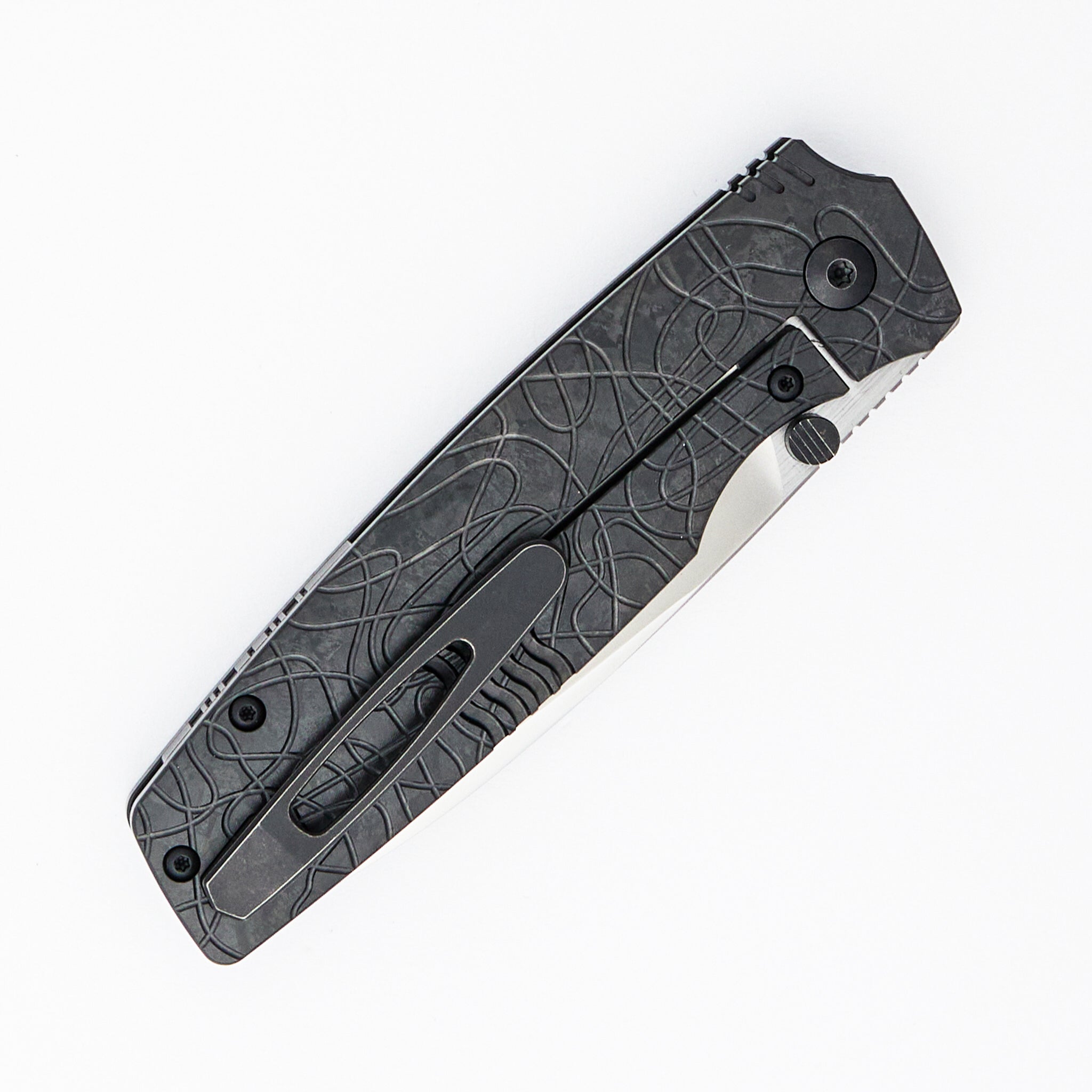 Lex - M398 Blade - Maze Black CrystalTi Handle Handle (Mike Kulygin Design)