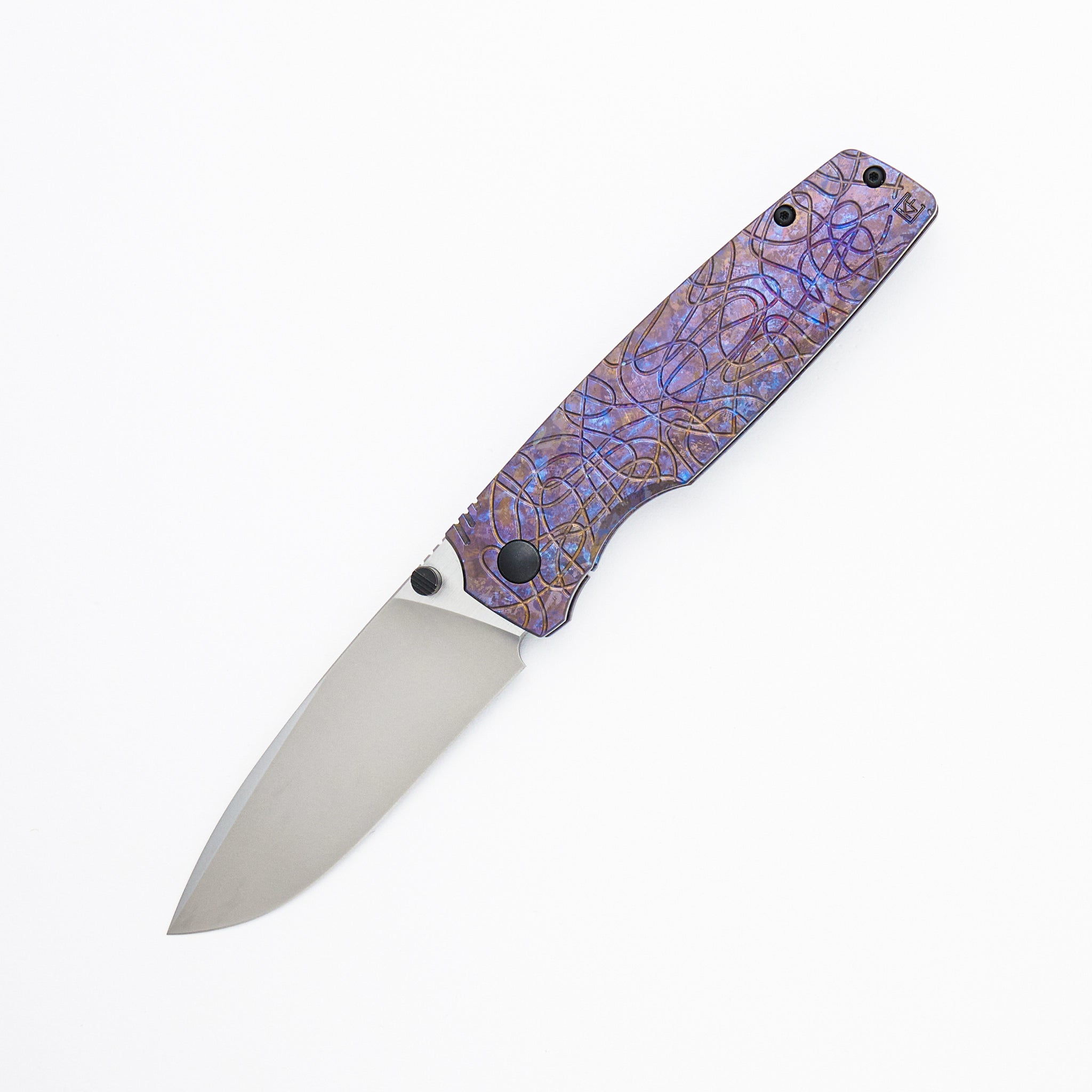 Lex - M398 Blade - Color CrystalTi Handle Handle (Mike Kulygin Design)