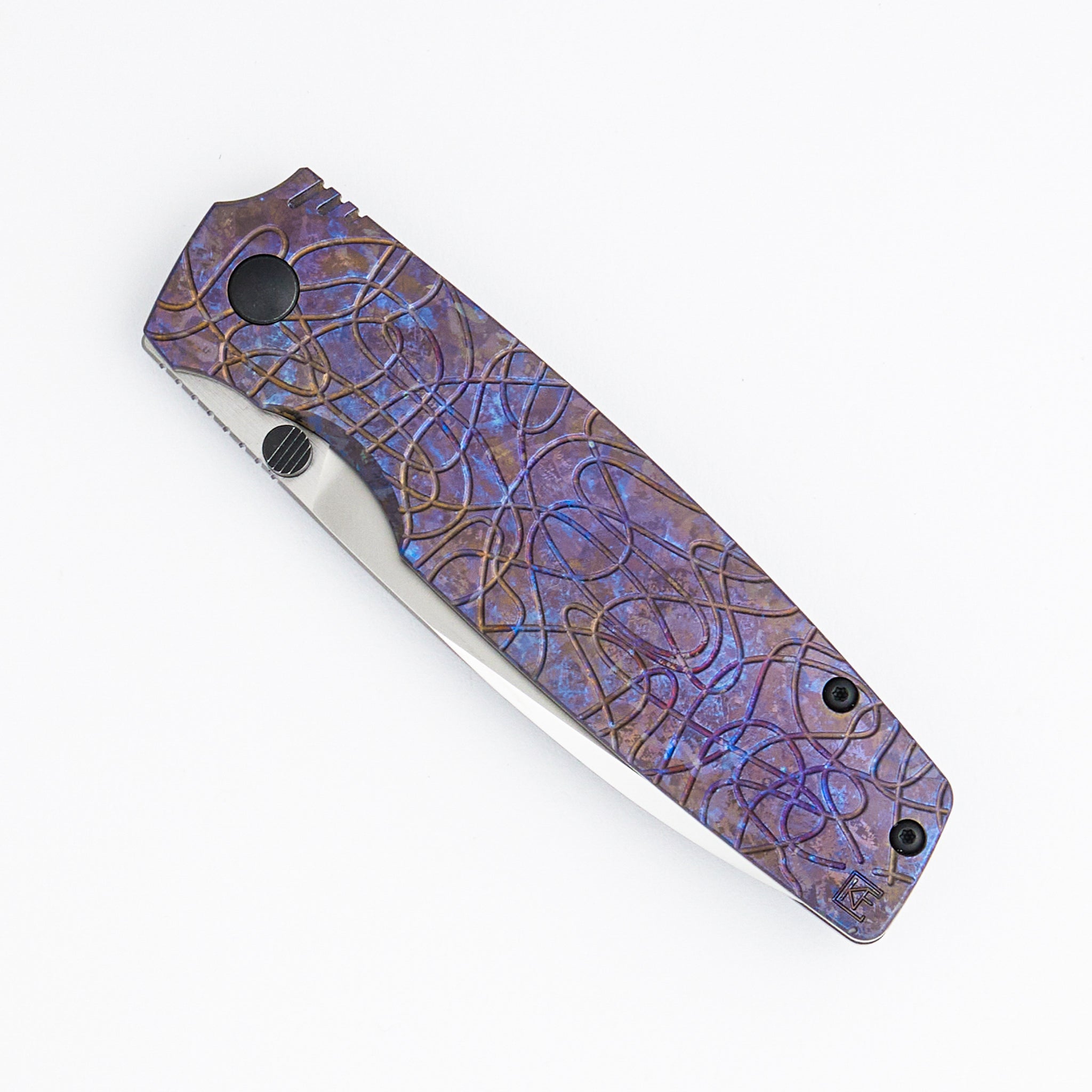 Lex - M398 Blade - Color CrystalTi Handle Handle (Mike Kulygin Design)