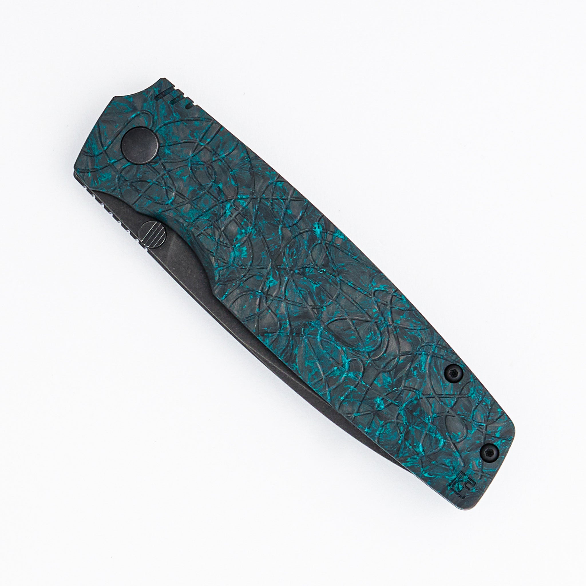 Lex - M398 Blade - Green Carbon Fiber Handle Handle (Mike Kulygin Design)