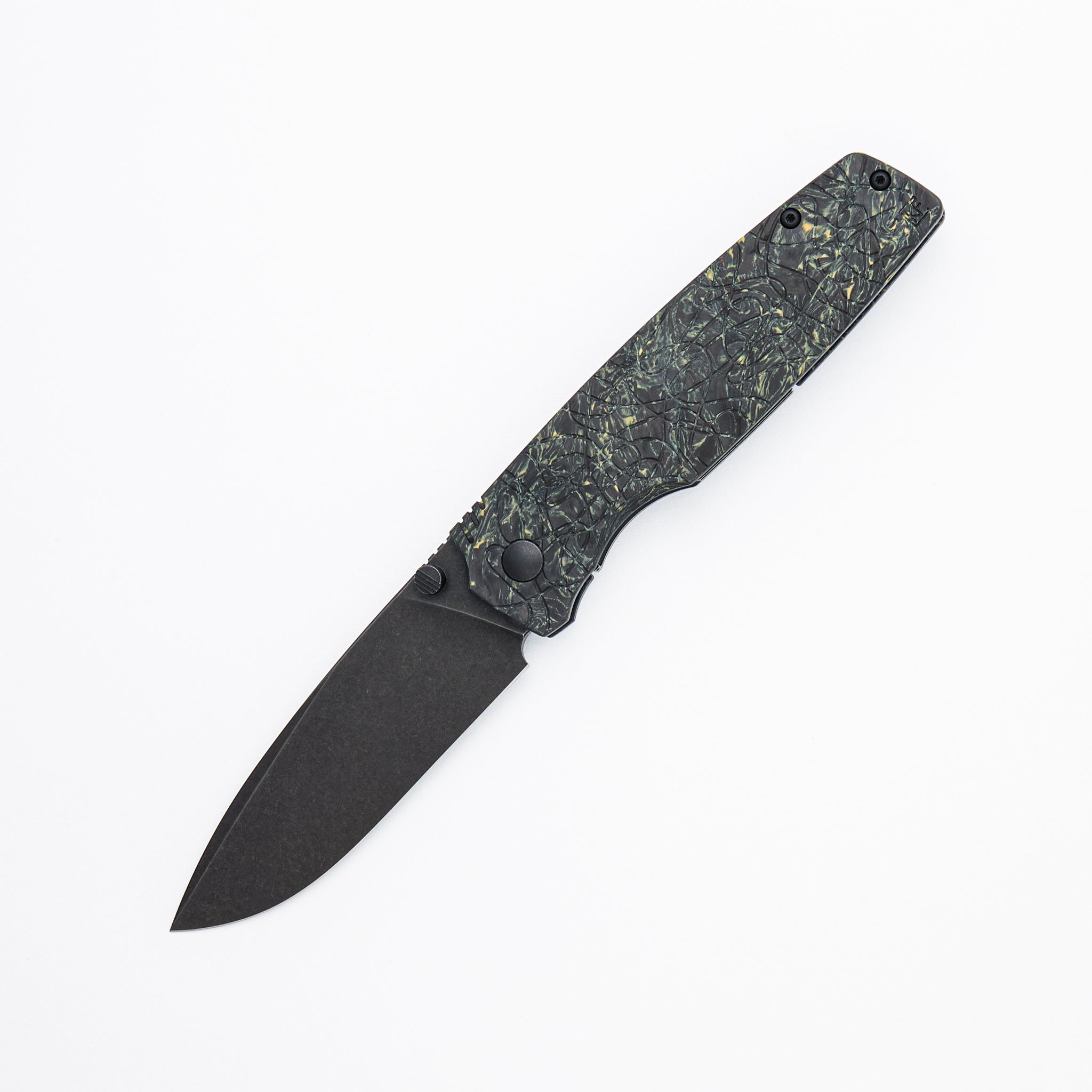 Lex - M398 Blade - Black/Yellow Carbon Fiber Handle (Mike Kulygin Design)