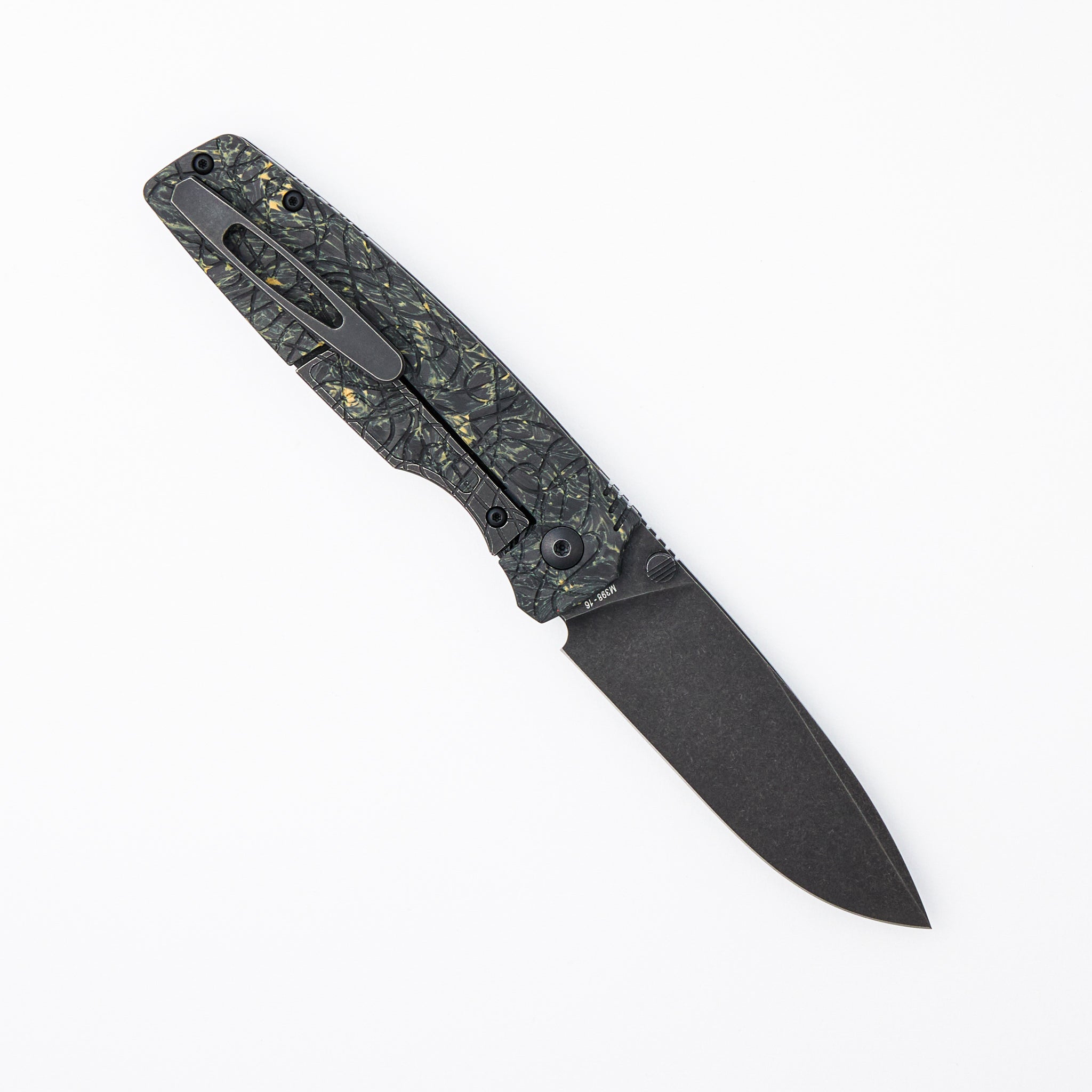 Lex - M398 Blade - Black/Yellow Carbon Fiber Handle (Mike Kulygin Design)