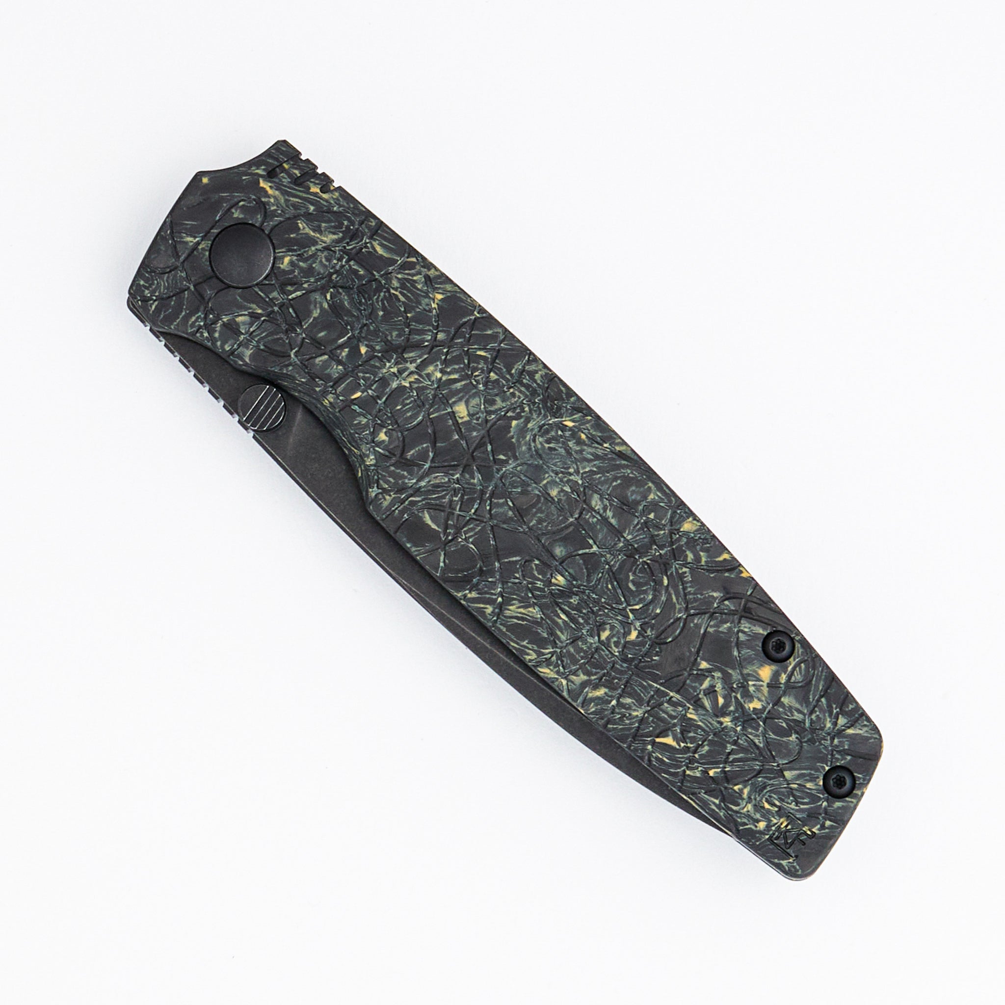 Lex - M398 Blade - Black/Yellow Carbon Fiber Handle (Mike Kulygin Design)