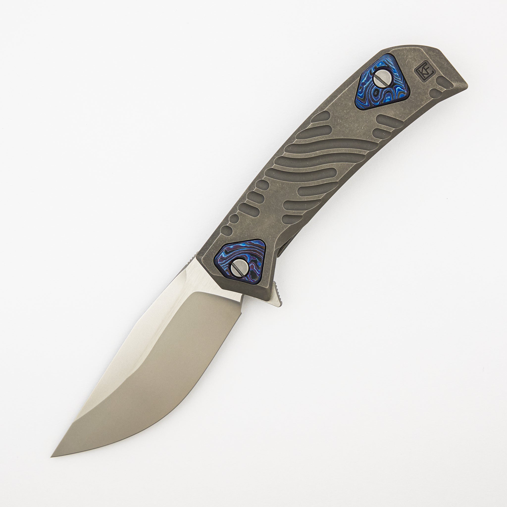 Ummu Dalawa - Titanium/ZircuTi Handle - M398 Blade - (Aleksey Konygin Design)