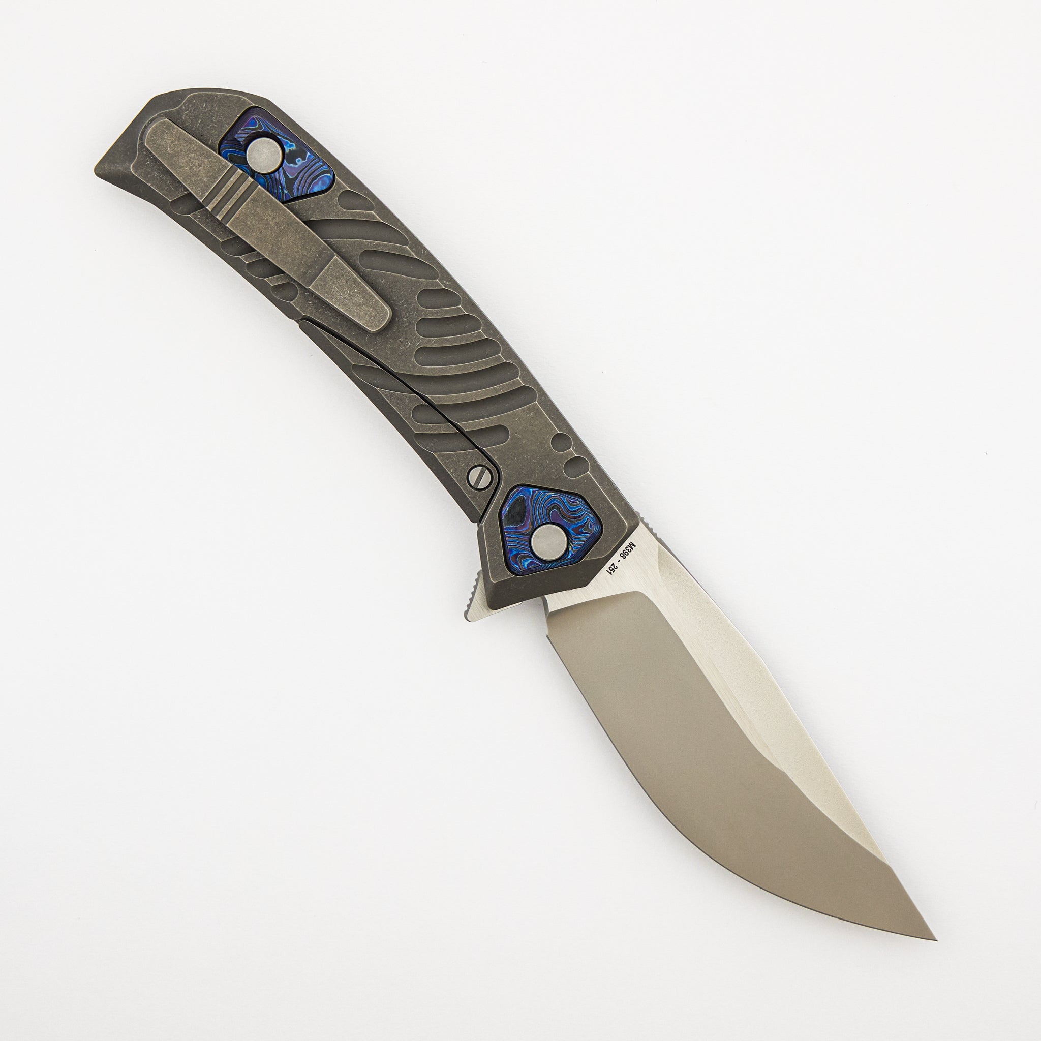 Ummu Dalawa - Titanium/ZircuTi Handle - M398 Blade - (Aleksey Konygin Design)