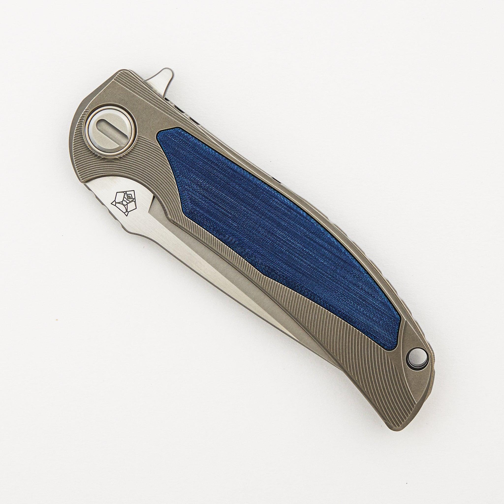 Denim Overkill - S90V Blade - Titanium Handle W/ Jeans Micarta Inlays - SRRBS (RJ Martin Design)