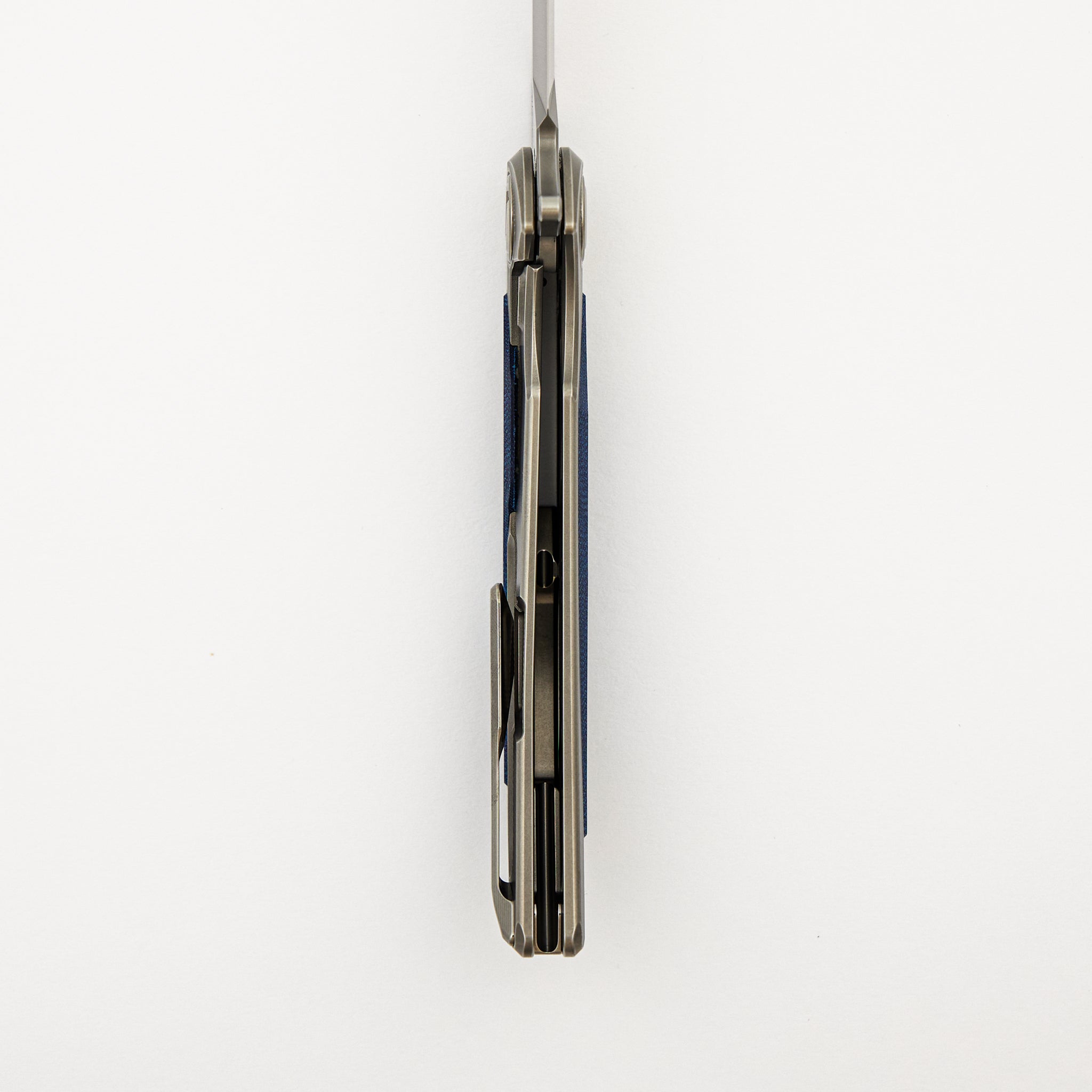 Denim Overkill - S90V Blade - Titanium Handle W/ Jeans Micarta Inlays - SRRBS (RJ Martin Design)