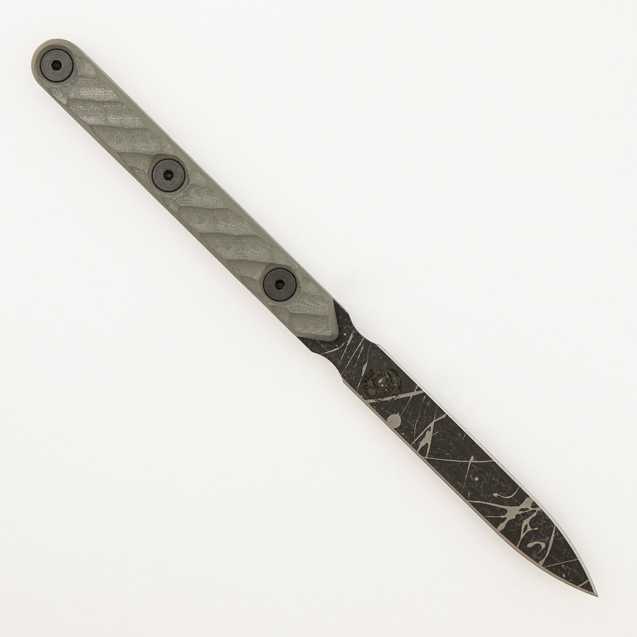 Spike - Acid Etch 3V Blade - Gray G10 Handle