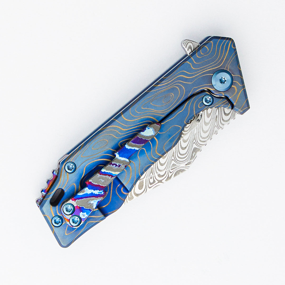 Mini J-Cape - Damasteel Blade - Titanium Handle - ZircuTi Accents