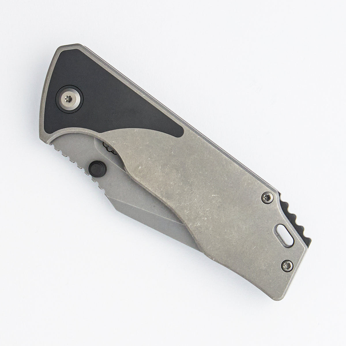 J-Cape V4 - CPM 20CV Blade - Grey Zirc Blasted Titanium Handle - Zirconium Inlays