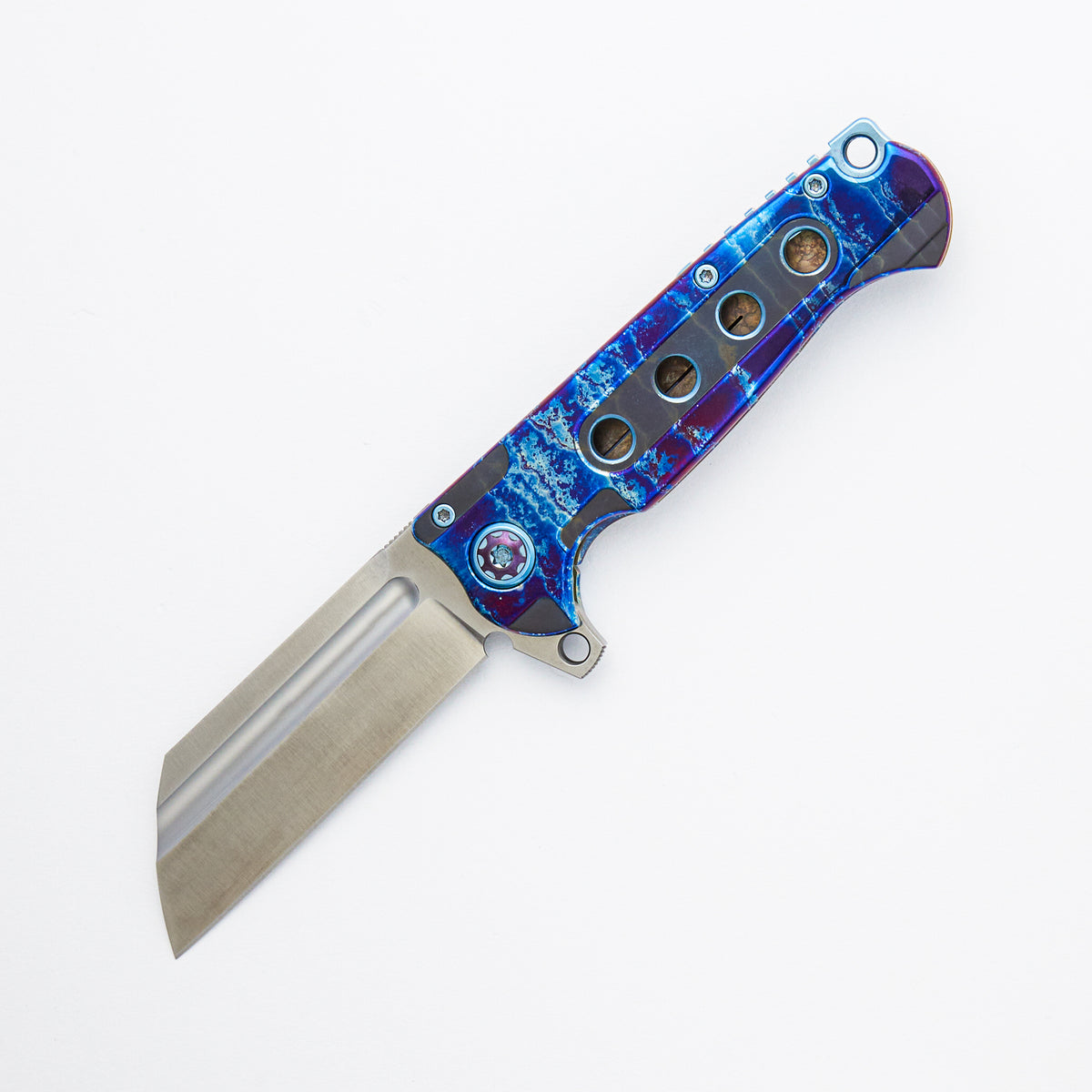 Mini Butcher 2014 - S35VN Blade - Custom Anodized Titanium Handle